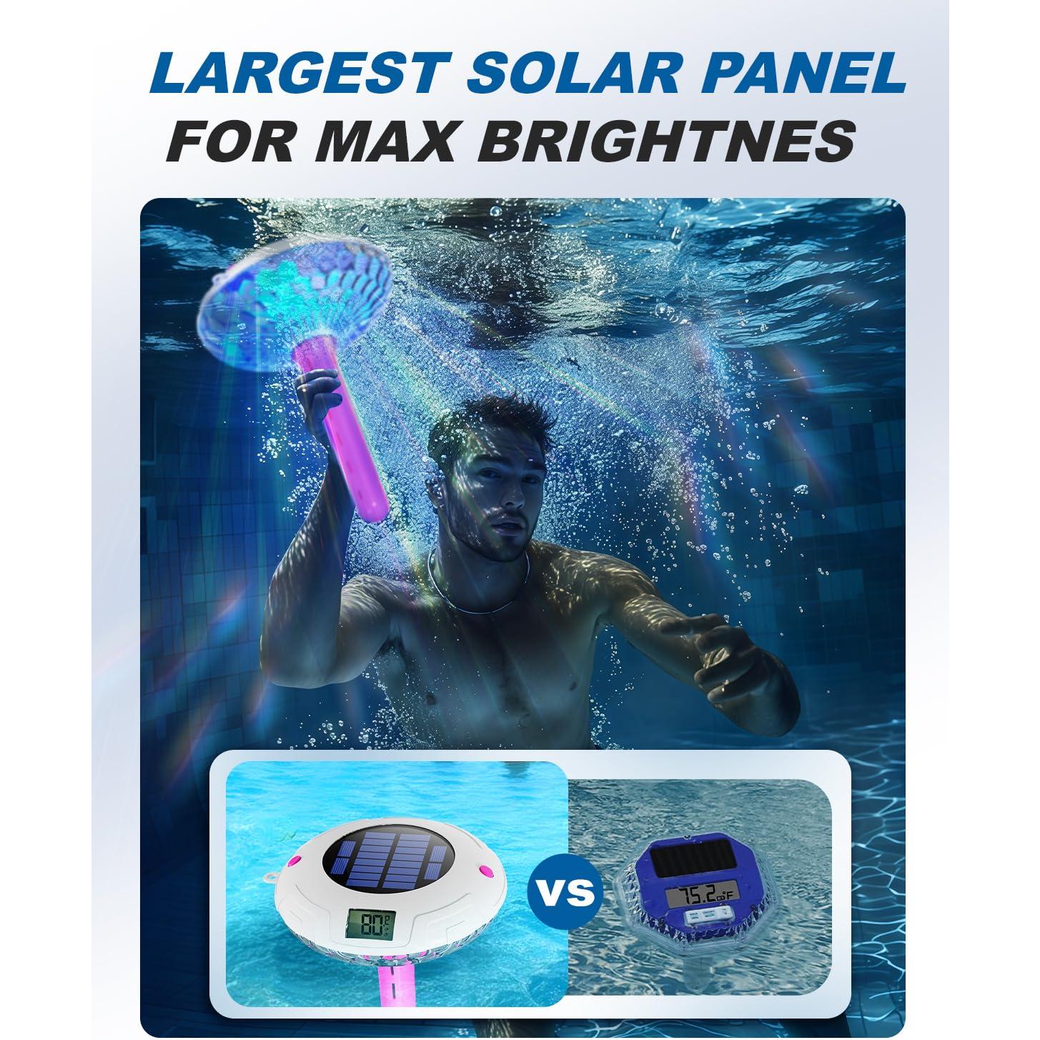 Termómetro de piscina BALDR flotante solar IPX7 RGBW