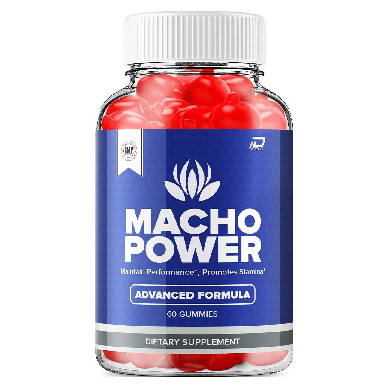 Macho Power Gummies para Hombres - Suplemento Natural 60 Gomas