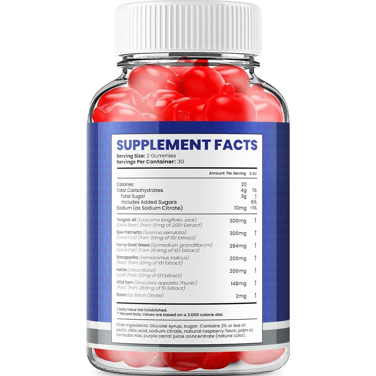 Macho Power Gummies para Hombres - Suplemento Natural 60 Gomas