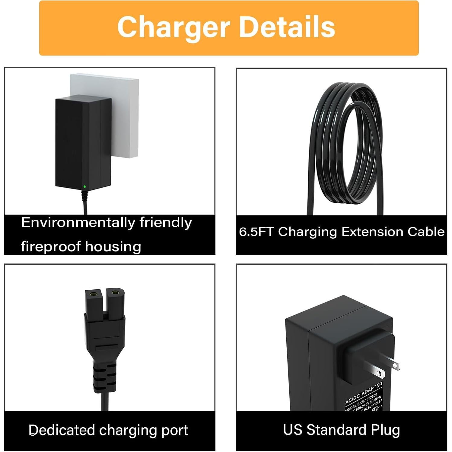 Cargador 16.8V SYFLYH para Aiper Scuba S1 E1 Limpiador Piscinas