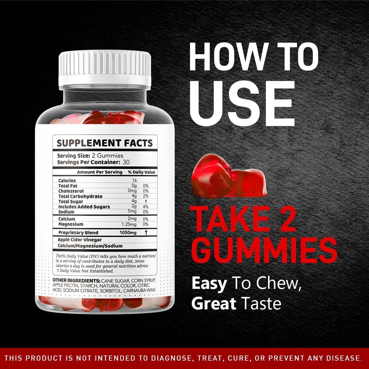 Gominolas Vital Grow XL 1050MG para Rendimiento Masculino - 60 Unidades