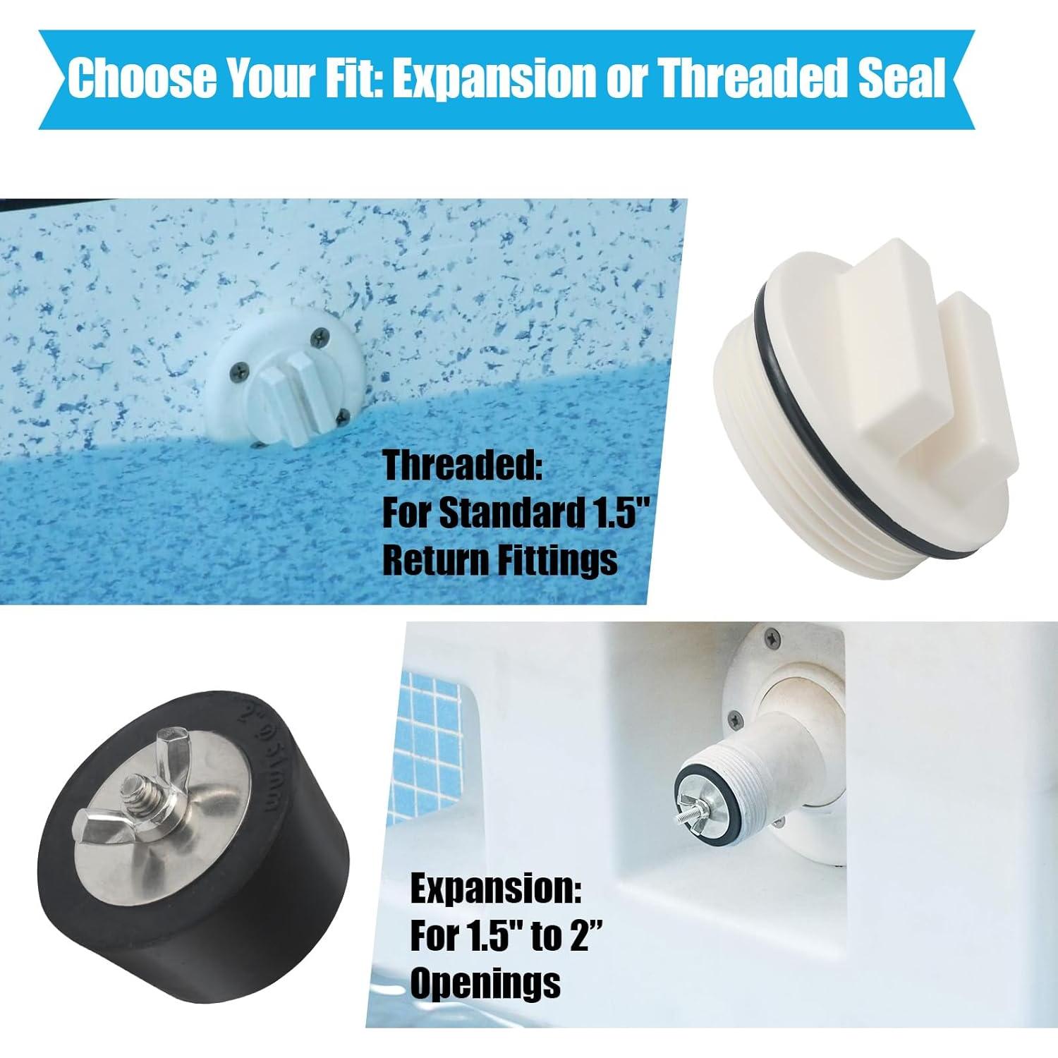 Kit de Tapones de Retorno para Piscina Shiguan 1.5" a 2"