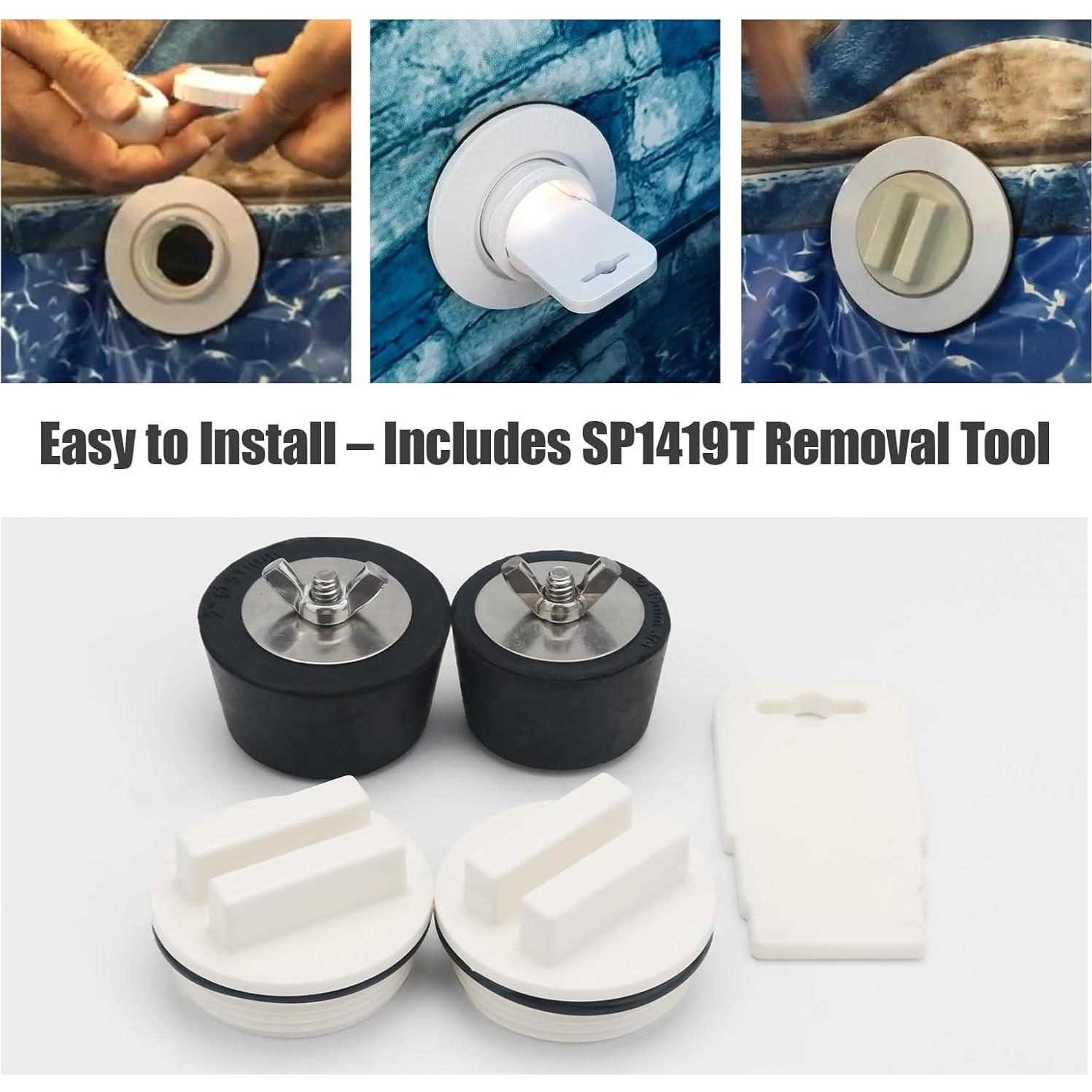 Kit de Tapones de Retorno para Piscina Shiguan 1.5" a 2"