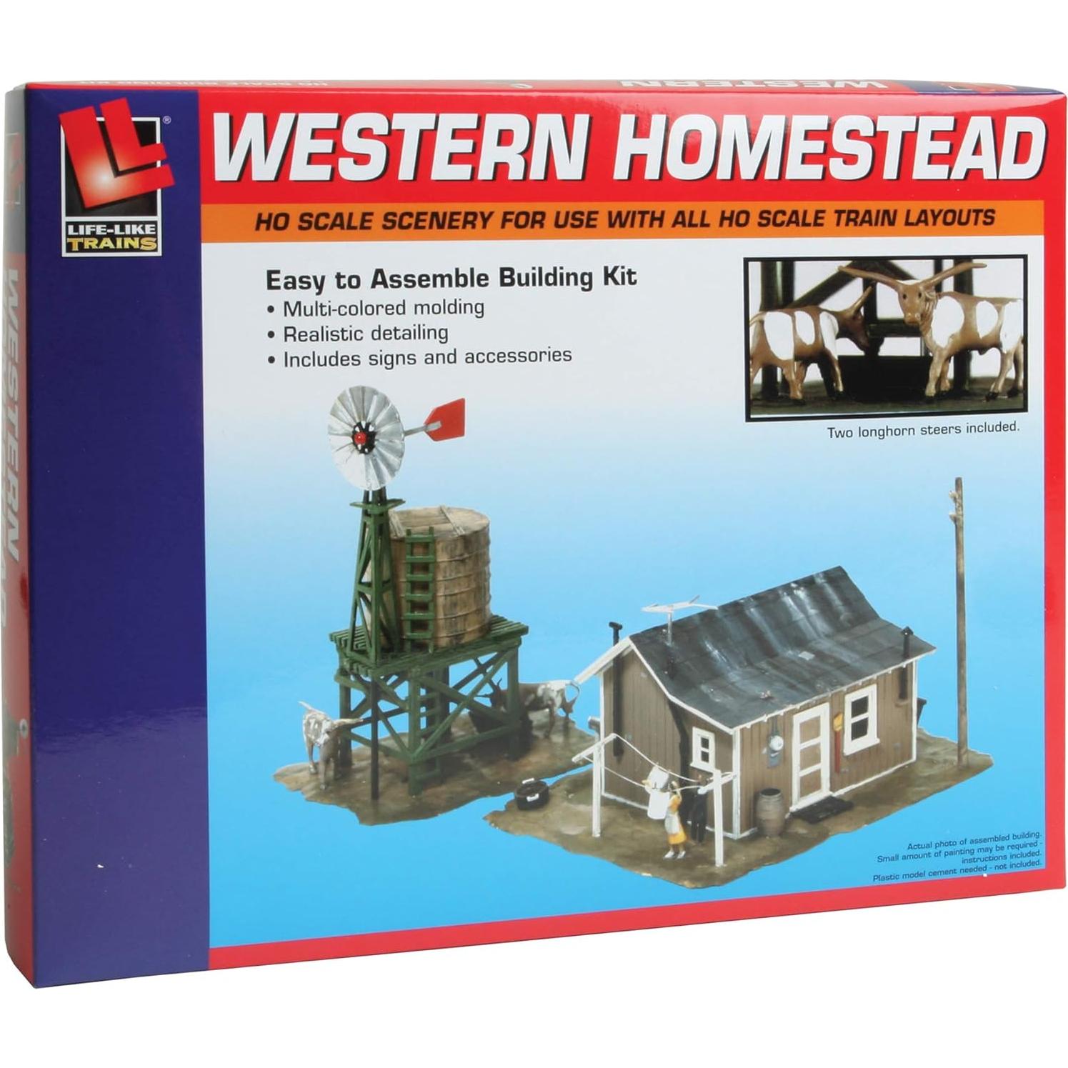 Kit de Edificio Granja Occidental Life-Like Escala HO