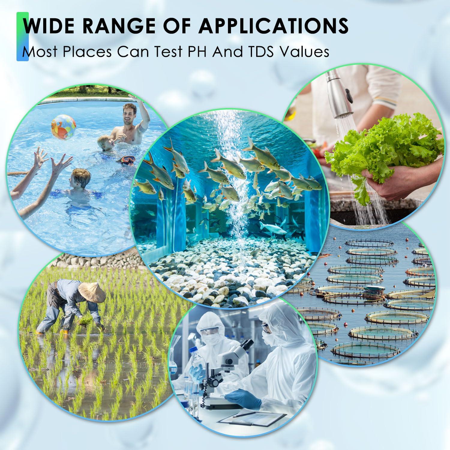 Medidor de pH 5 en 1 SHTALHST para Agua, TDS, EC y Temperatura