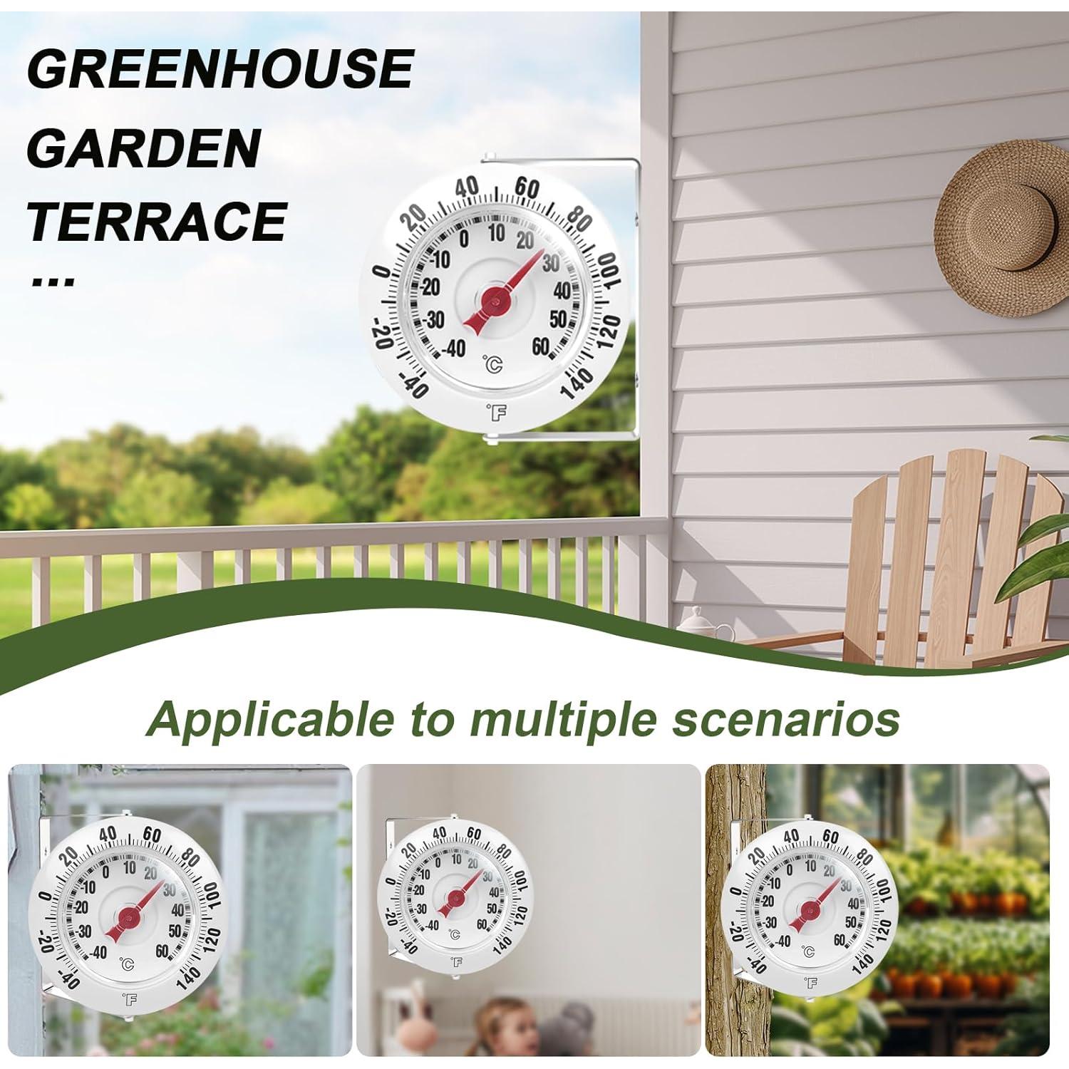 Termómetro Interior Exterior SPOROLWE 5 Pulgadas - Precisión - Fácil Lectura