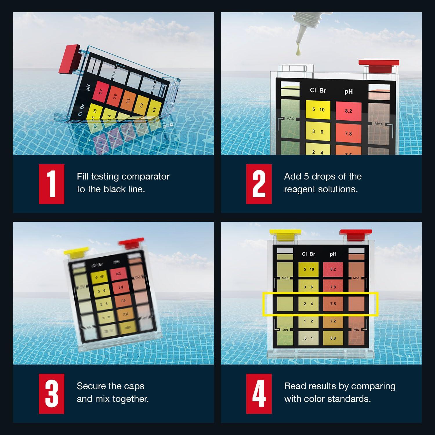 Kit de Prueba de Agua 3-en-1 East Bay para Piscinas y Spas