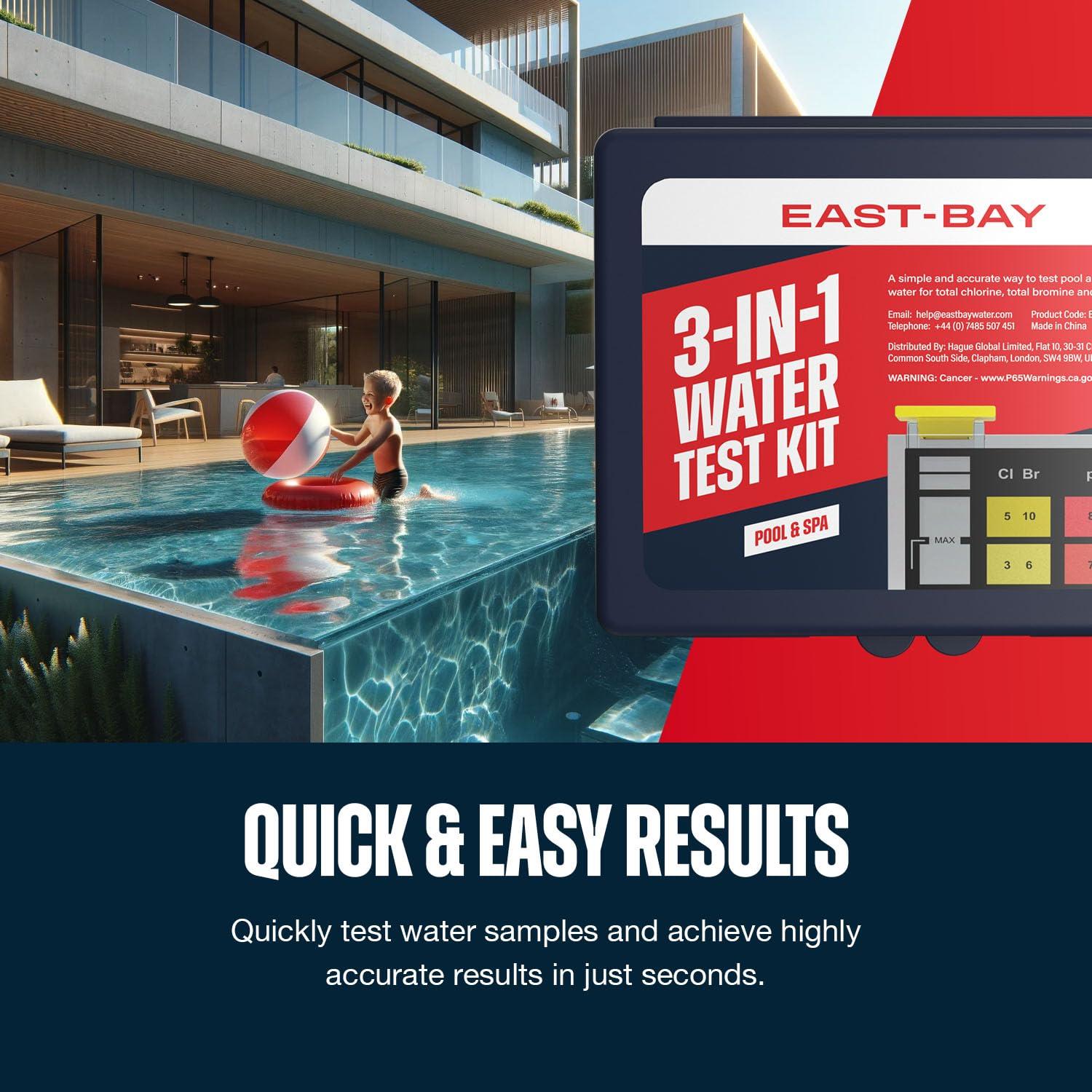 Kit de Prueba de Agua 3-en-1 East Bay para Piscinas y Spas