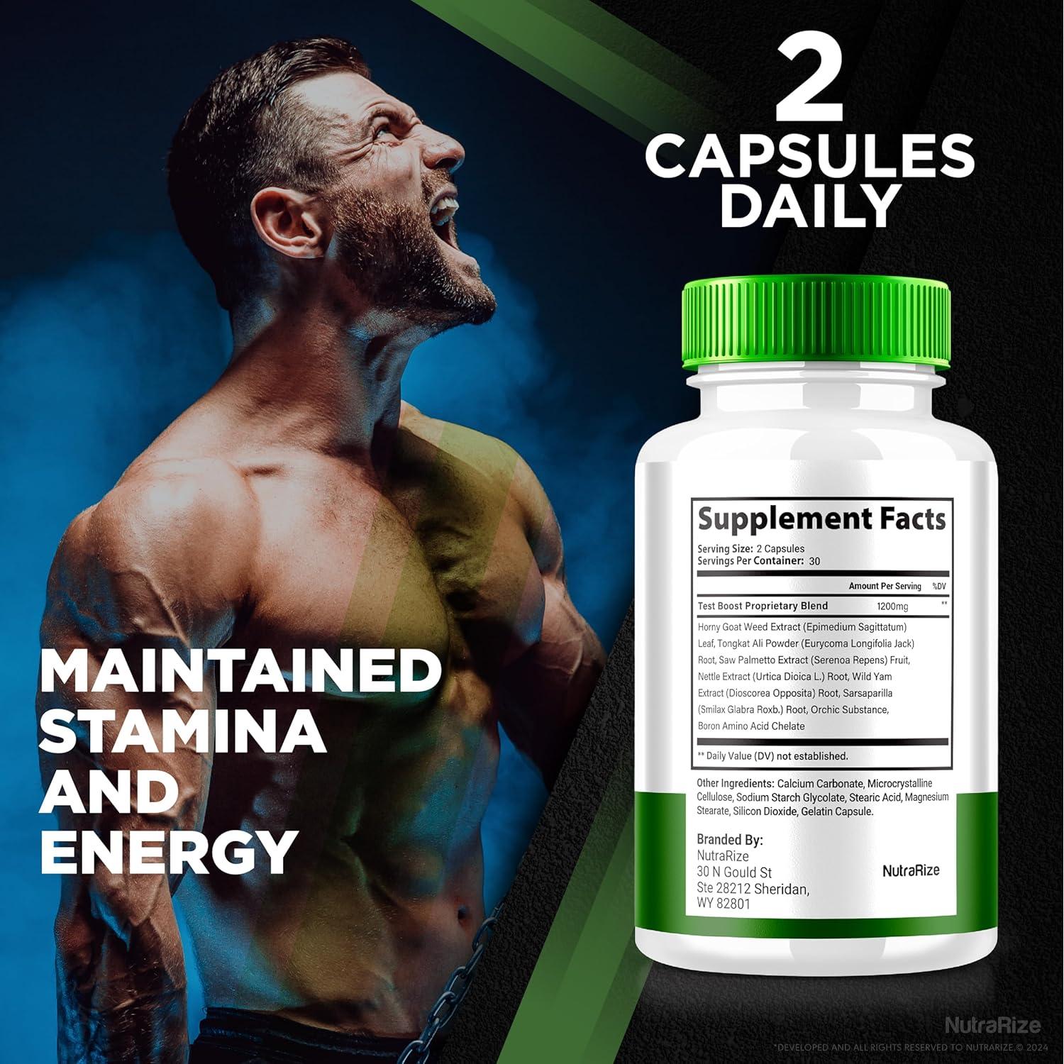 Suplemento Eroboost para Hombres NutraRize 60 Cápsulas