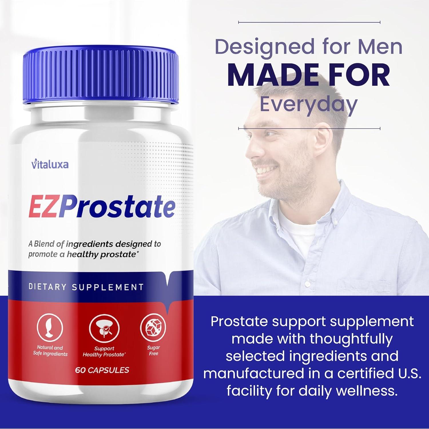 Cápsulas EZ Próstata Vitaluxa - Suplemento Avanzado 180 Cápsulas