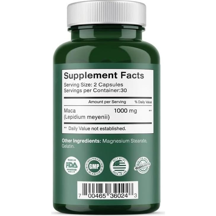 Maca XL 60 Cápsulas All Nue - Suplemento Natural