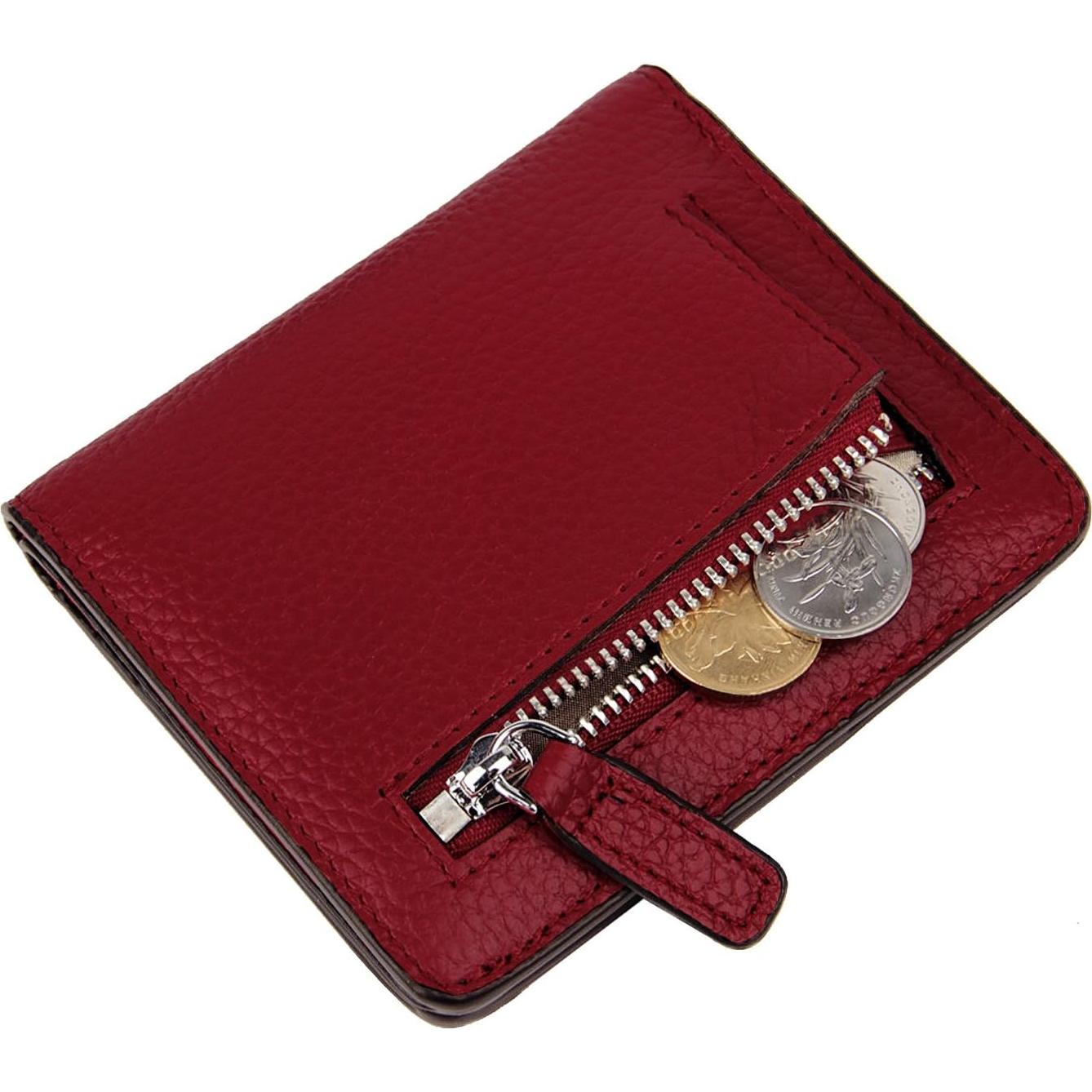 Cartera de Cuero AINIMOER Pequeña con Bloqueo RFID