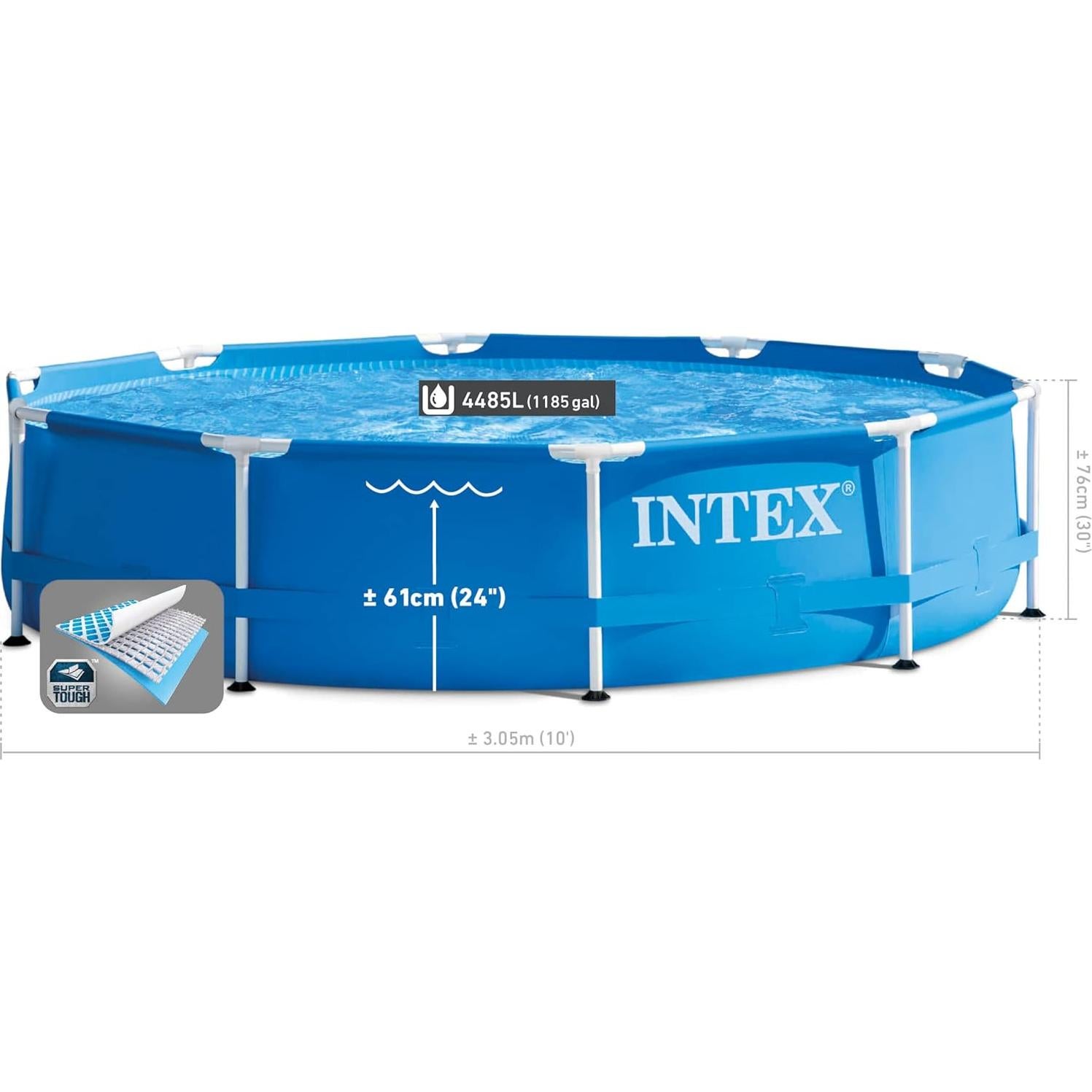 Piscina sobre suelo Intex 28201EH 3.05m x 0.76m con bomba