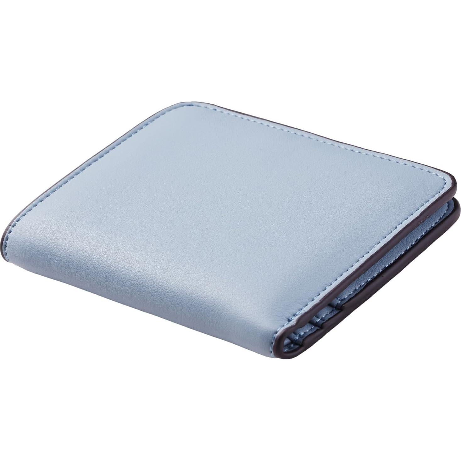 Billetera Toughergun Mujer Compacta Bifold Cuero RFID Azul