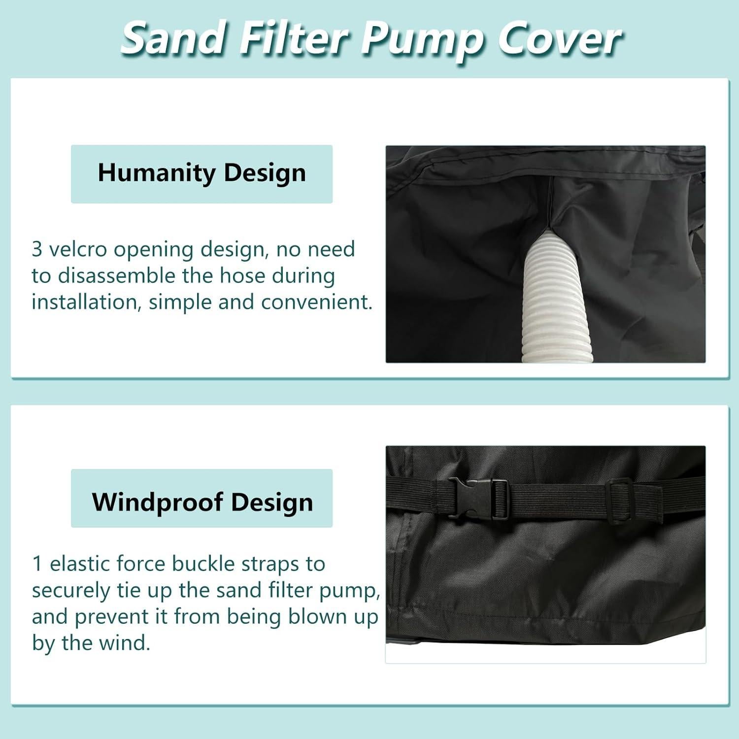 Cubierta Impermeable para Bomba de Filtro de Arena okcool 65.7x62.2 cm