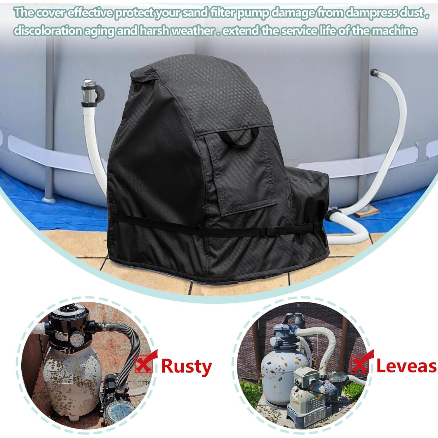 Cubierta Impermeable para Bomba de Filtro de Arena okcool 65.7x62.2 cm