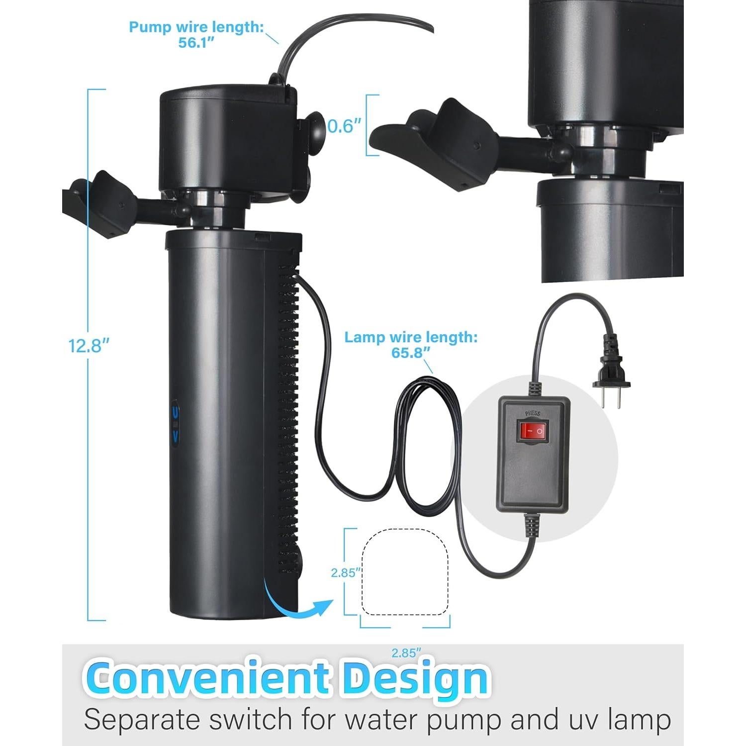 Filtro de Acuario COOSPIDER H8F 151-567 Litros 1514 LPH