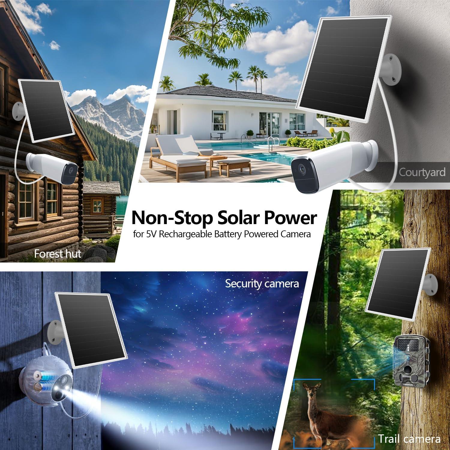 Cargador Solar 8W Orayafid para Cámaras de Seguridad