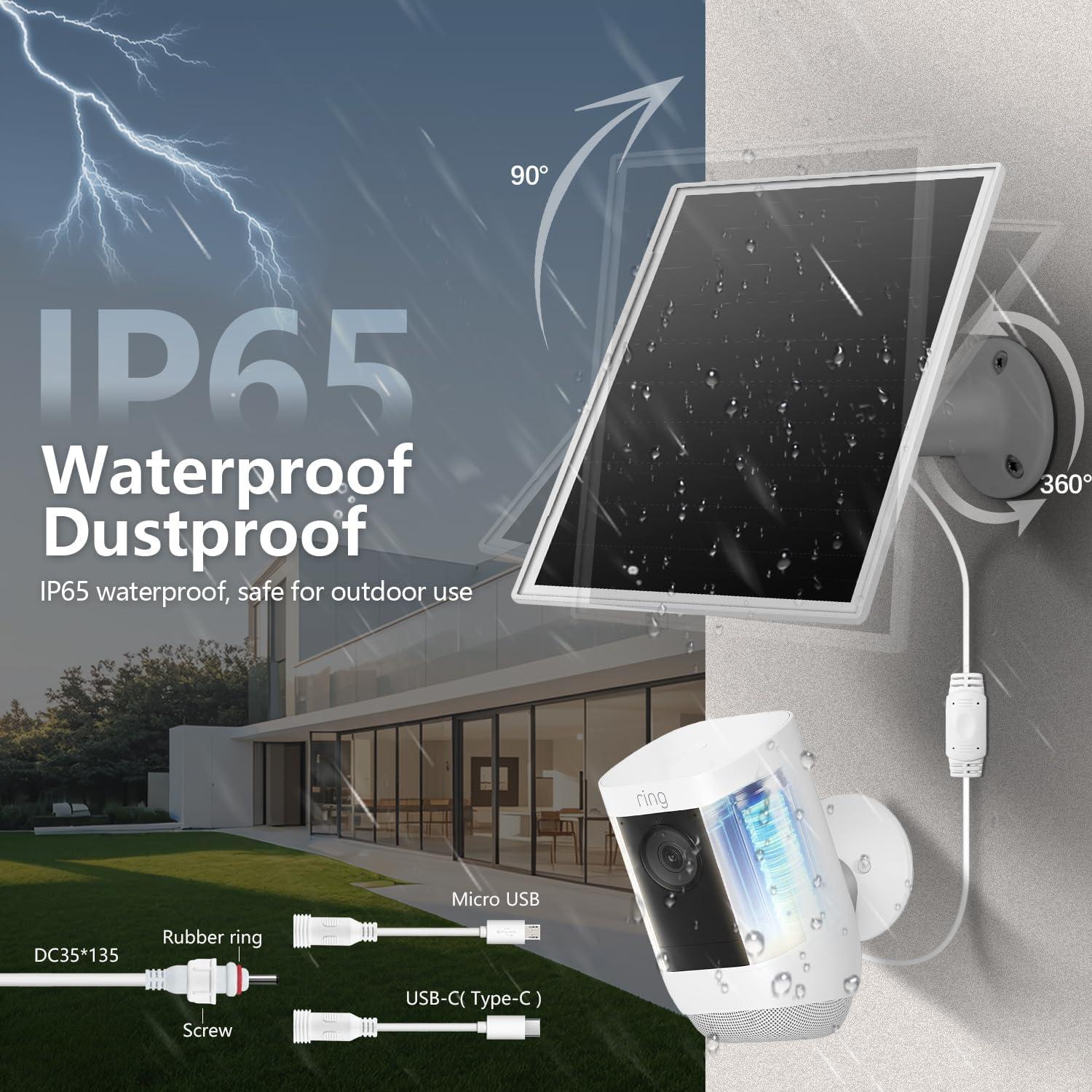 Cargador Solar 8W Orayafid para Cámaras de Seguridad