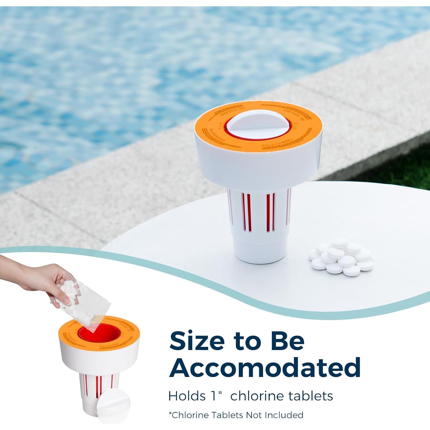 Dispensador de Tabletas para Piscina POOL FELLOWS Naranja 12.4cm