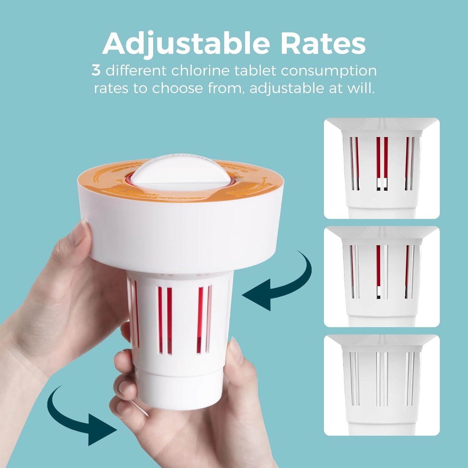 Dispensador de Tabletas para Piscina POOL FELLOWS Naranja 12.4cm