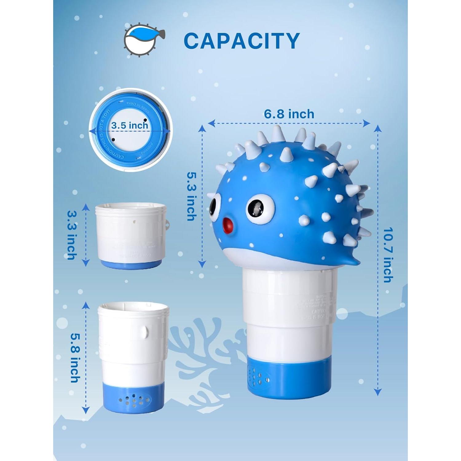 Flotador de Cloro MKLZ para Piscina - Dispensador Ajustable 4 Tabletas