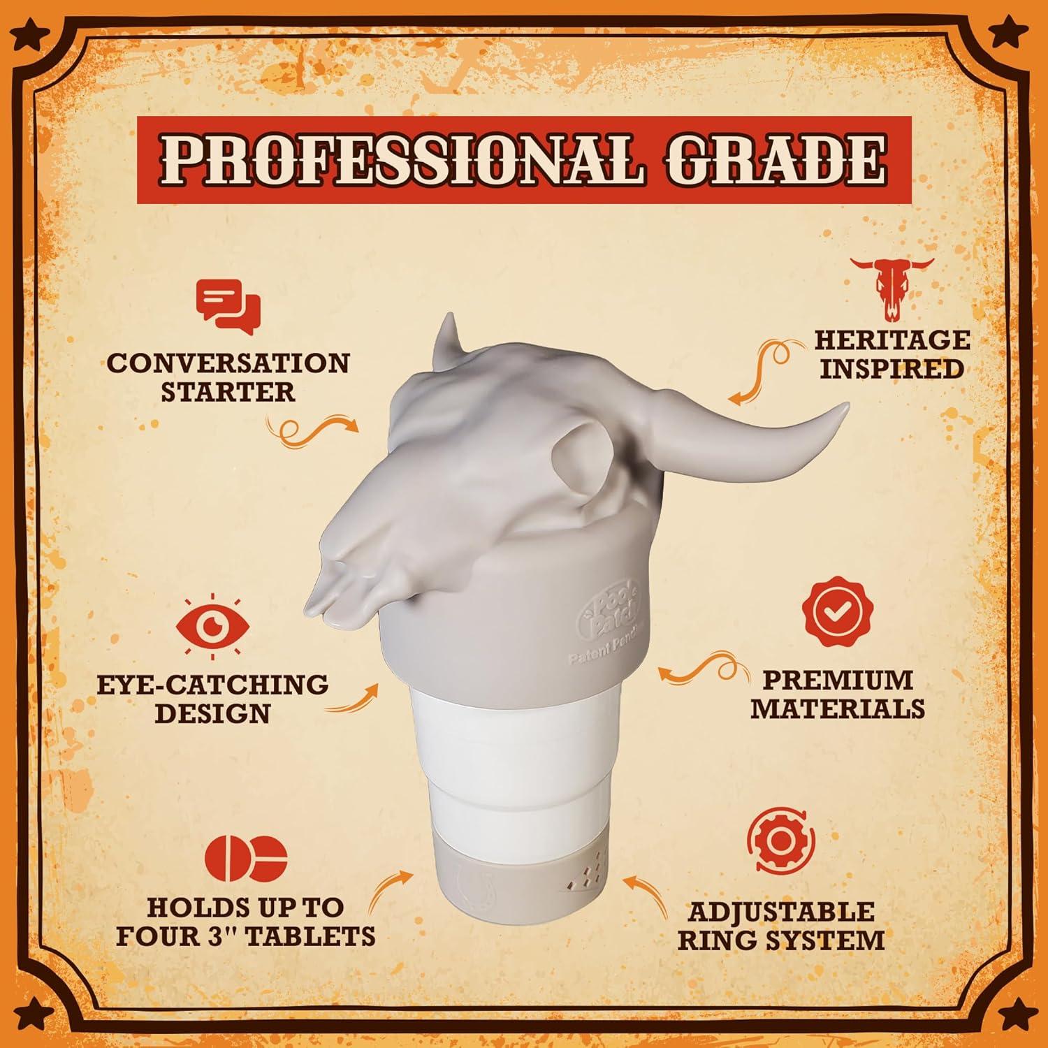 Dispensador de Cloro Flotante Cráneo de Vaca Pool Patch 3"