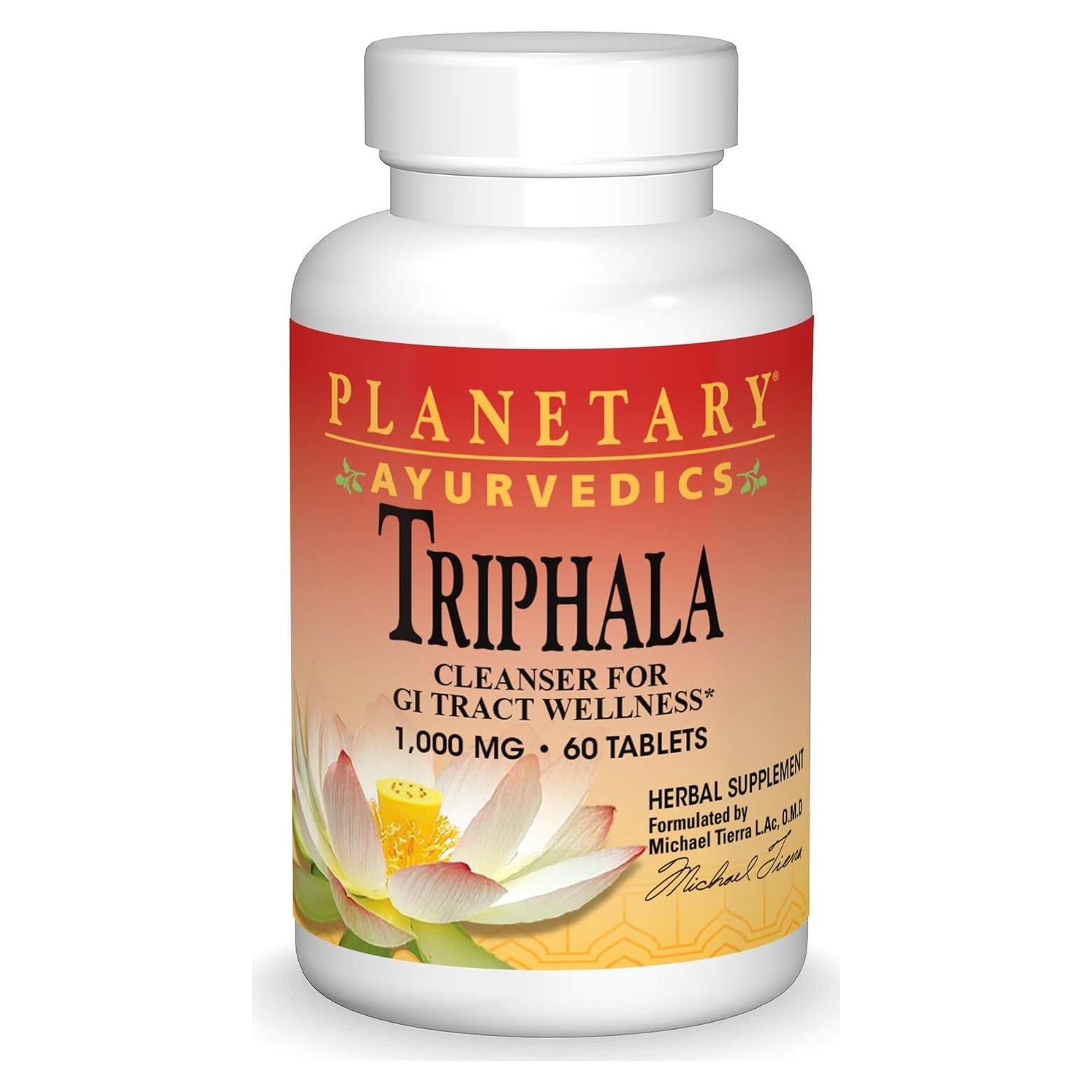 Suplemento Herbal Triphala 1000mg Planetary Ayurvedics - 60 Tabletas