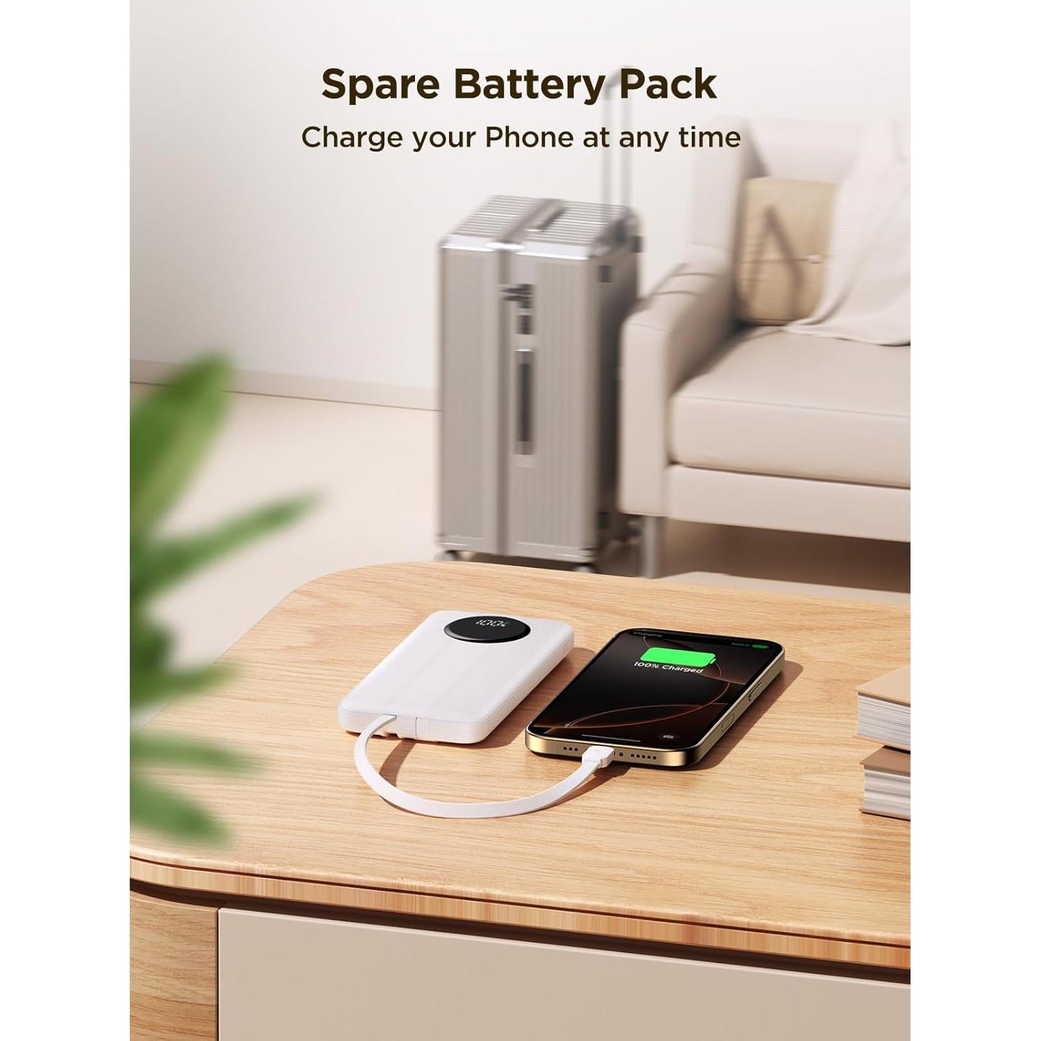 Aioneus Power Bank 10000mAh Carga Rápida 22.5W USB-C