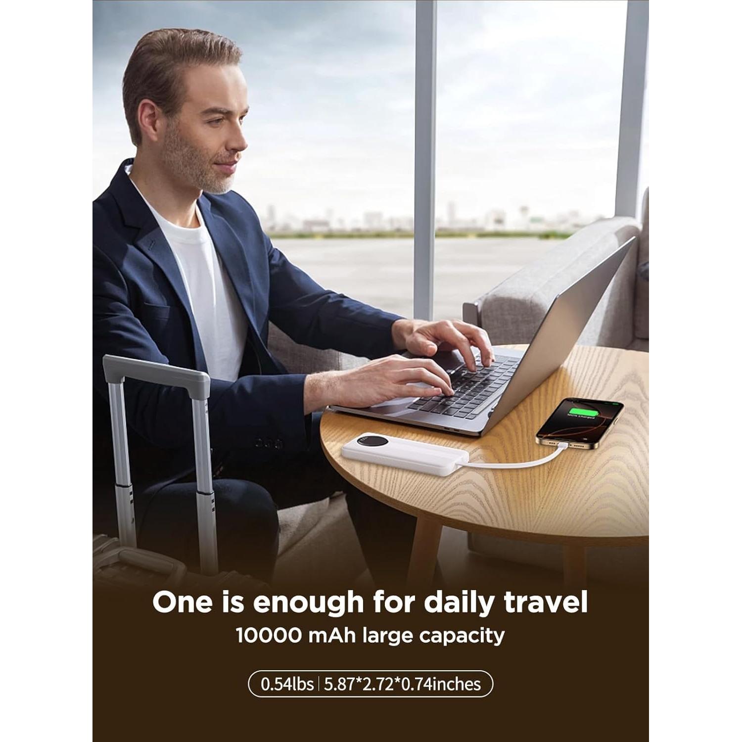 Aioneus Power Bank 10000mAh Carga Rápida 22.5W USB-C