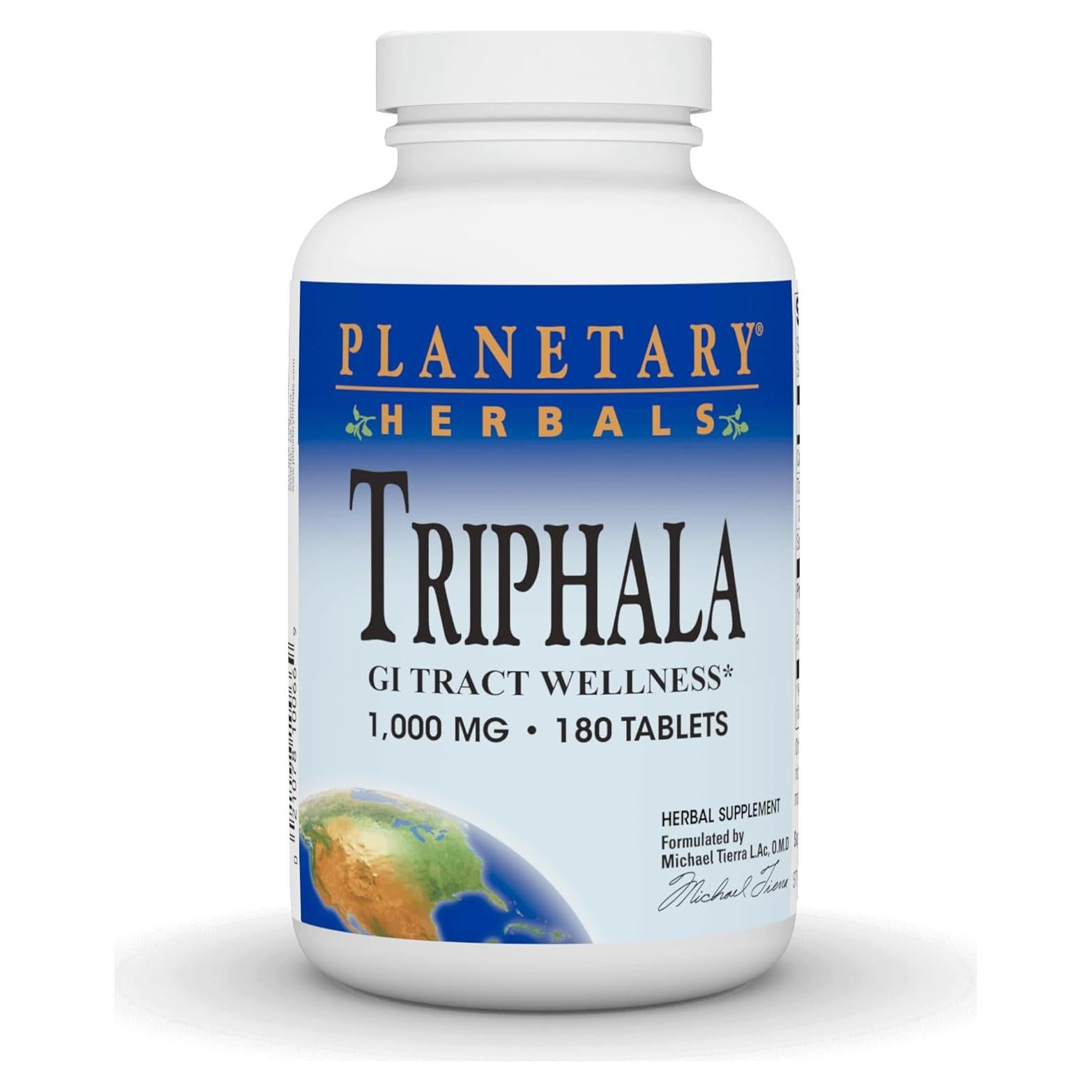 Limpiador Interno Triphala Planetary Herbals 1000mg 180 Tabletas