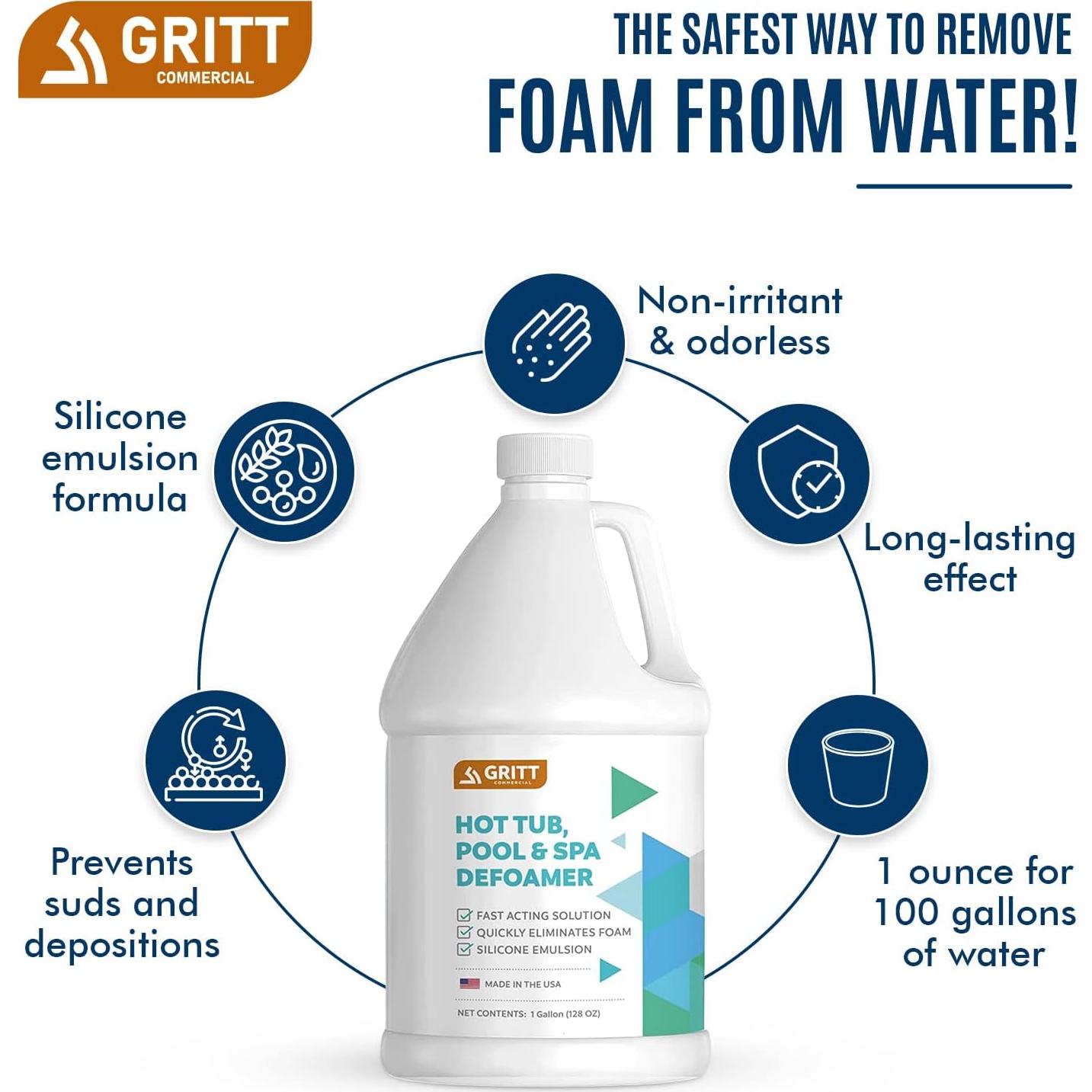 Desespumador Gritt Comercial 3.78L para Piscinas y Spas