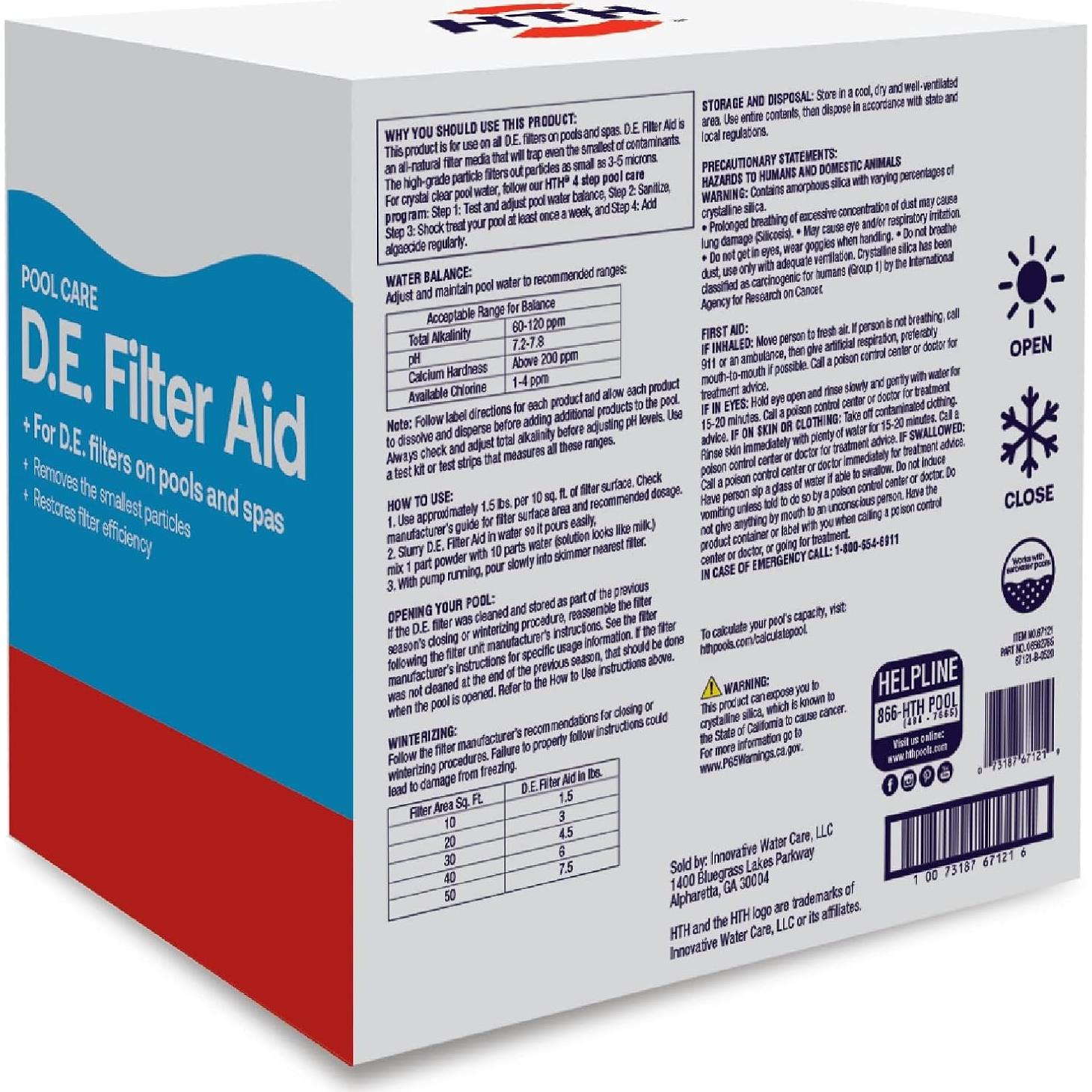 HTH 67121 Ayuda de Filtración para Piscinas D.E. 4.54kg