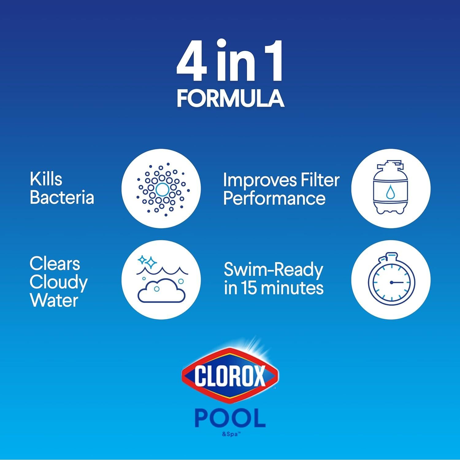 Clorox Pool&Spa Shock Clear 6 Paquete 2.71 kg para Piscinas