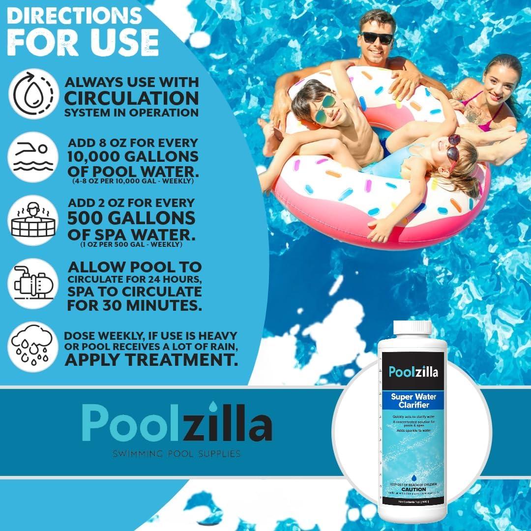 Super Clarificador de Agua Poolzilla 0.95L para Piscinas