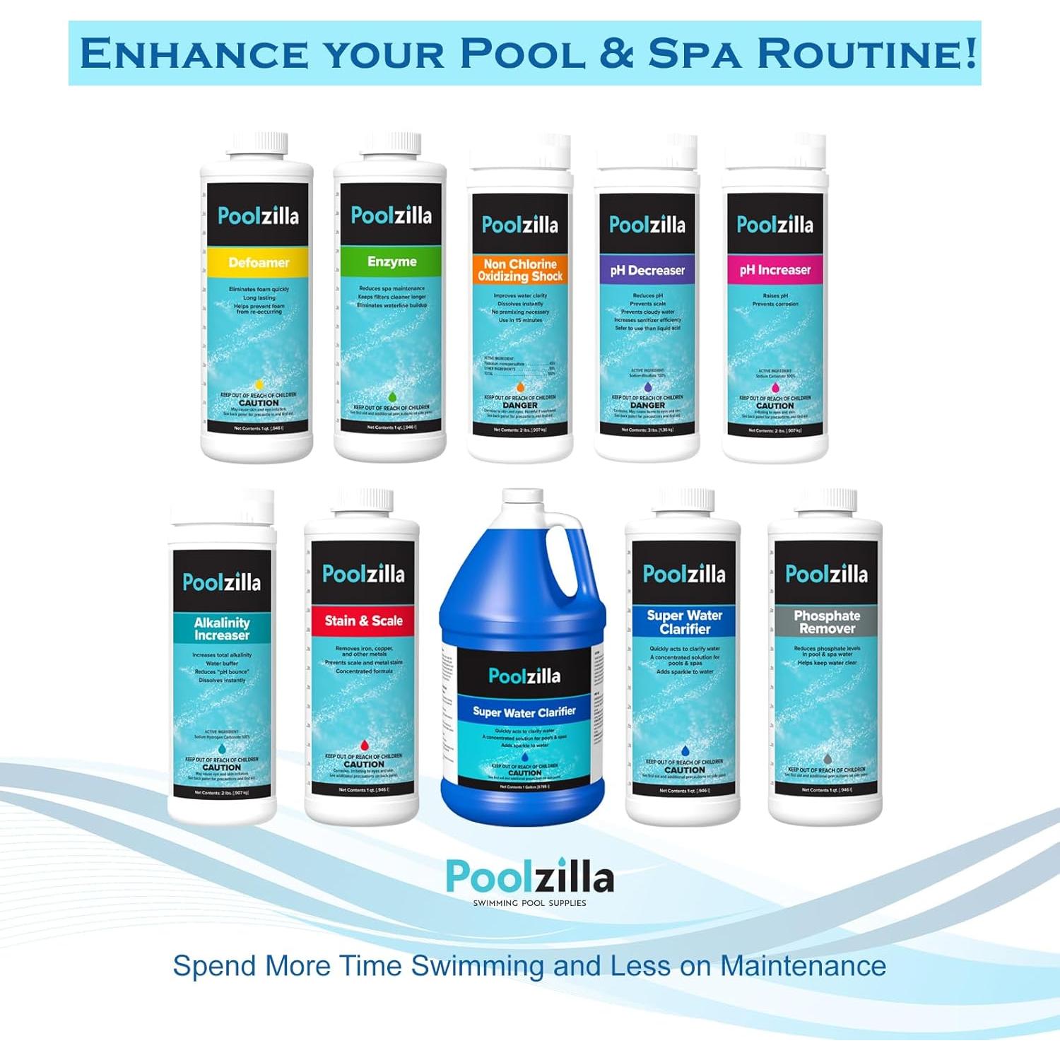 Super Clarificador de Agua Poolzilla 0.95L para Piscinas