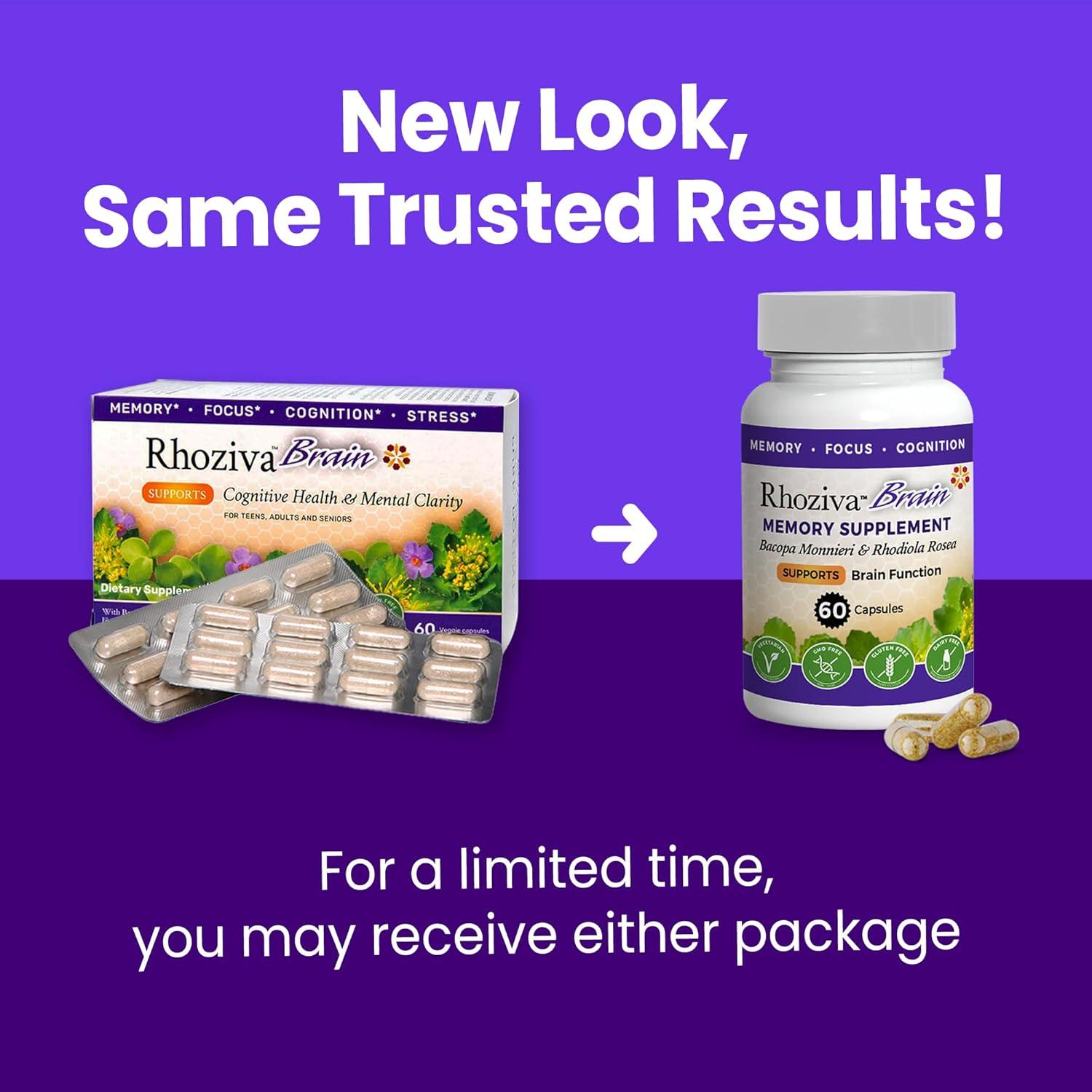 Suplemento Cerebral Rhoziva - Memoria y Concentración 60 Cápsulas