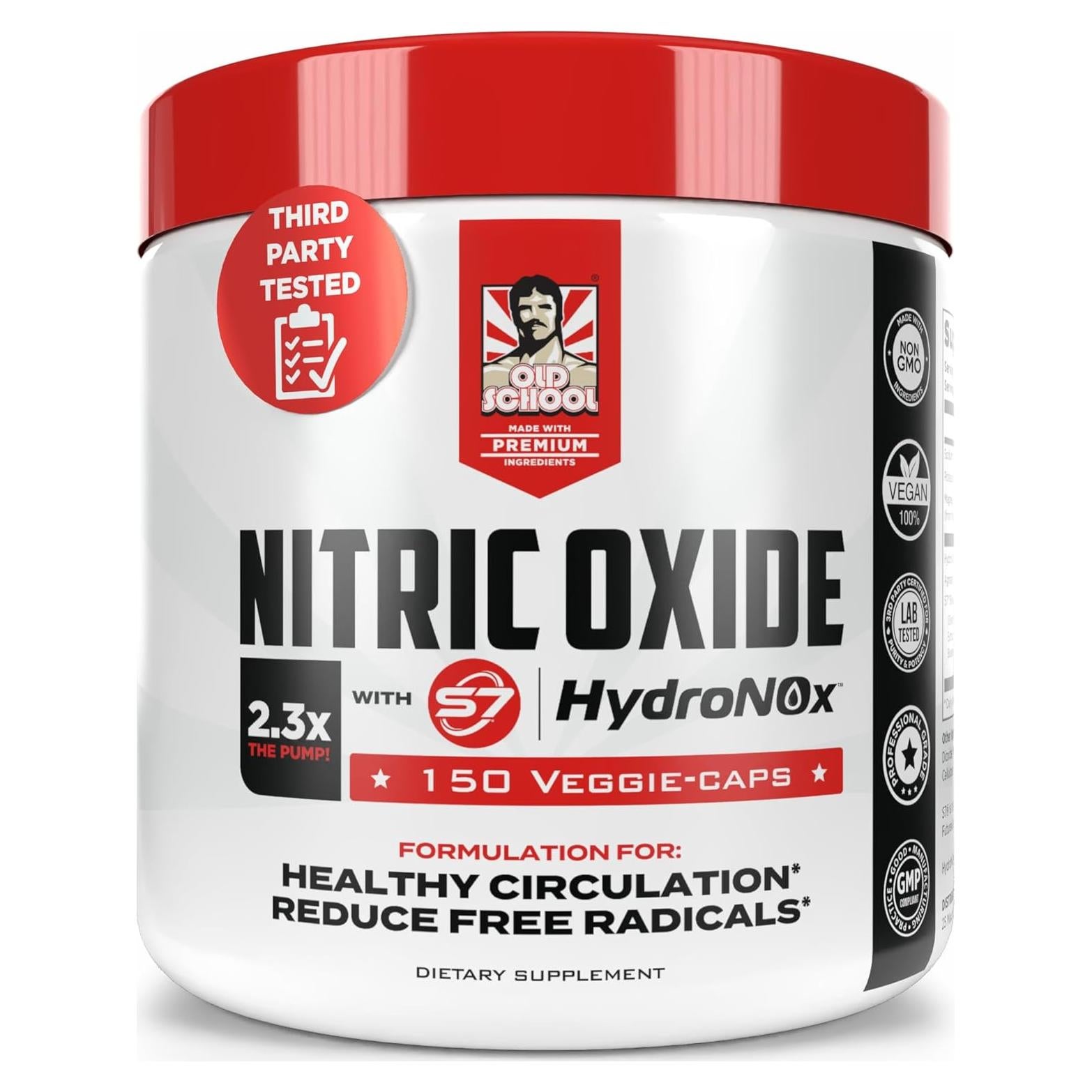 Old School Labs Aumentador de Óxido Nítrico 150 Cápsulas Veganas