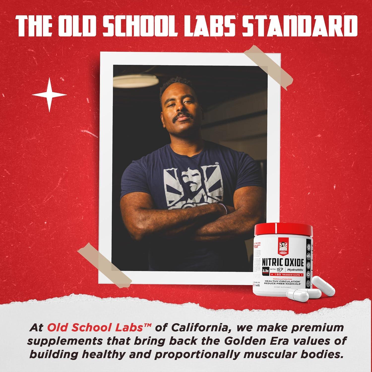 Old School Labs Aumentador de Óxido Nítrico 150 Cápsulas Veganas