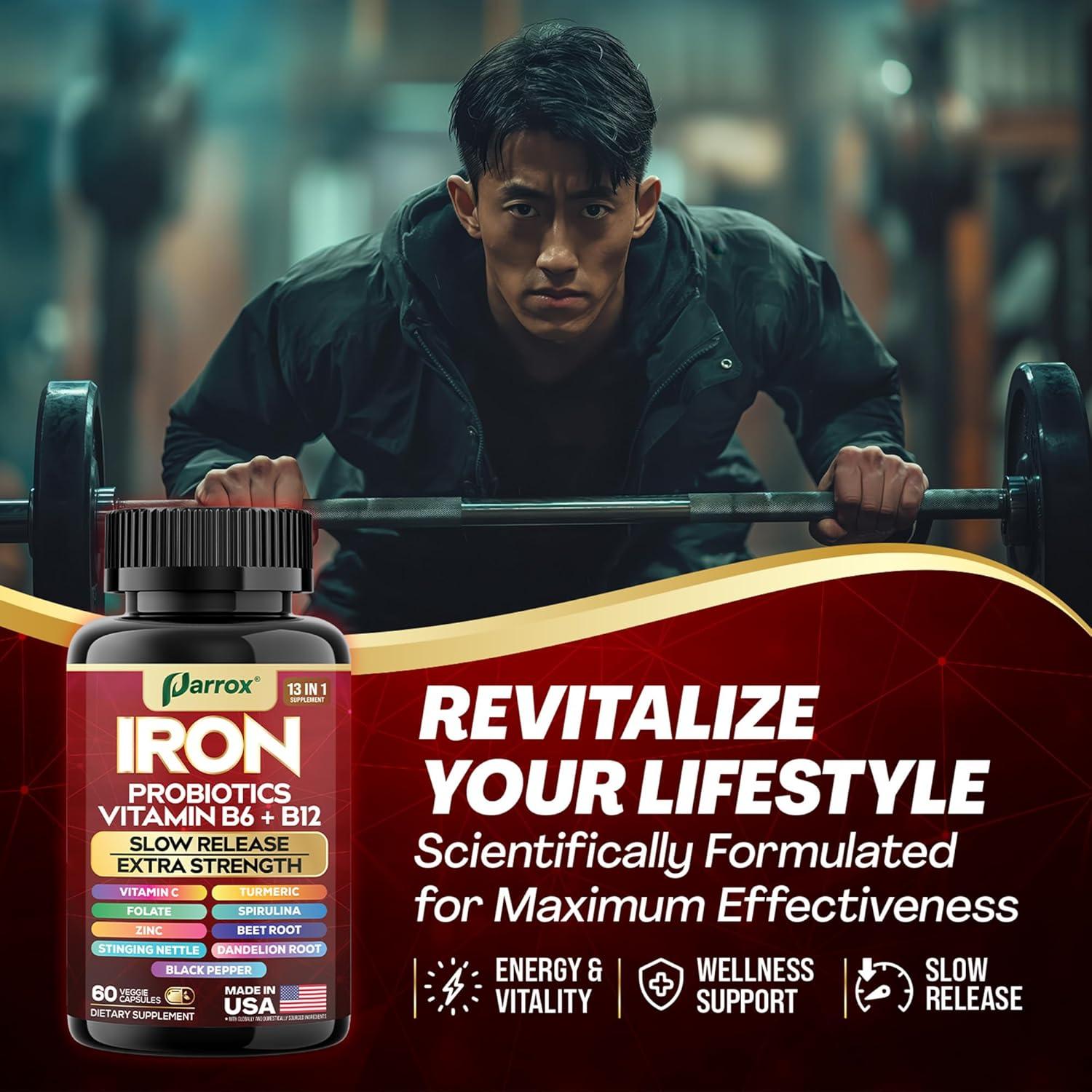 Suplemento Rhodiola 8-en-1 + Hierro 13-en-1 Parrox