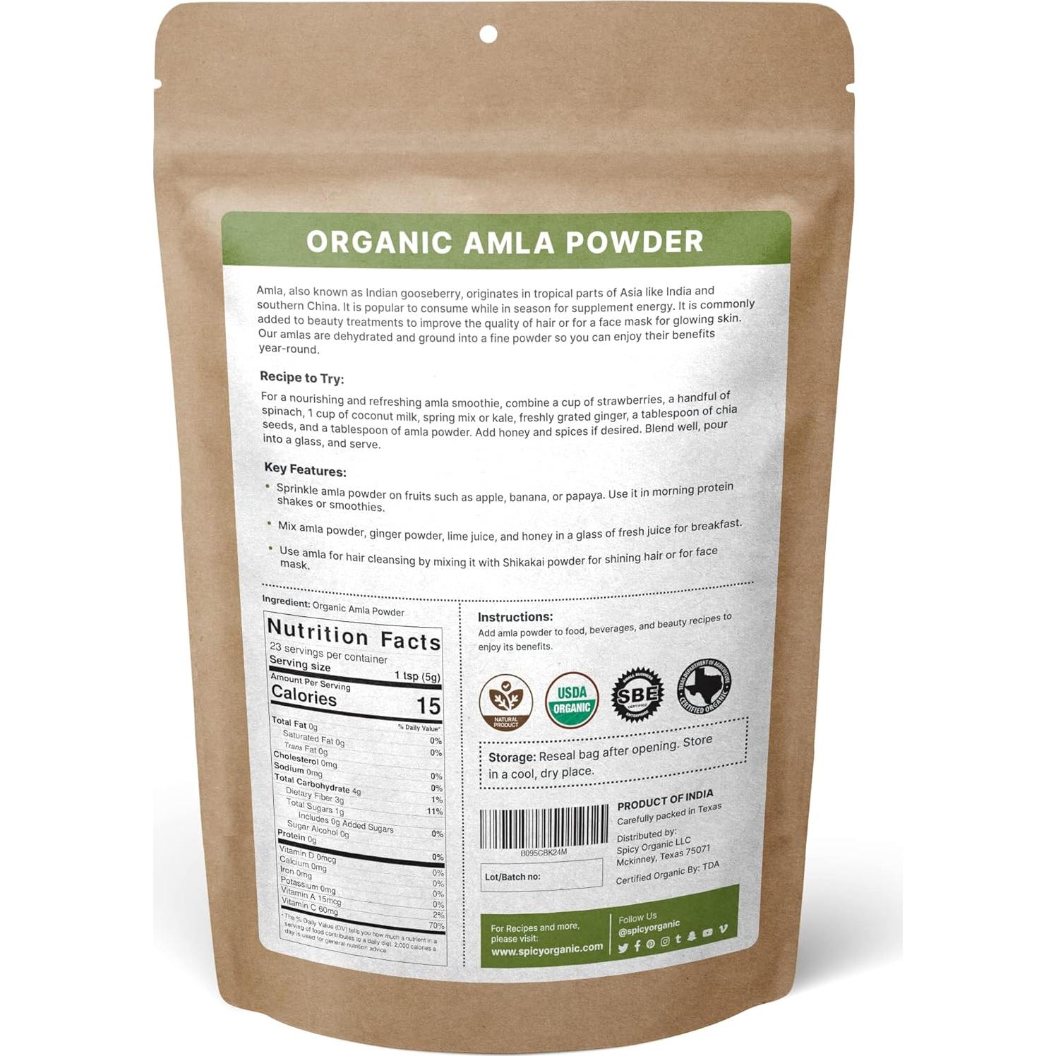 Polvo de Amla Orgánico Spicy Organic 113g - Grosella India