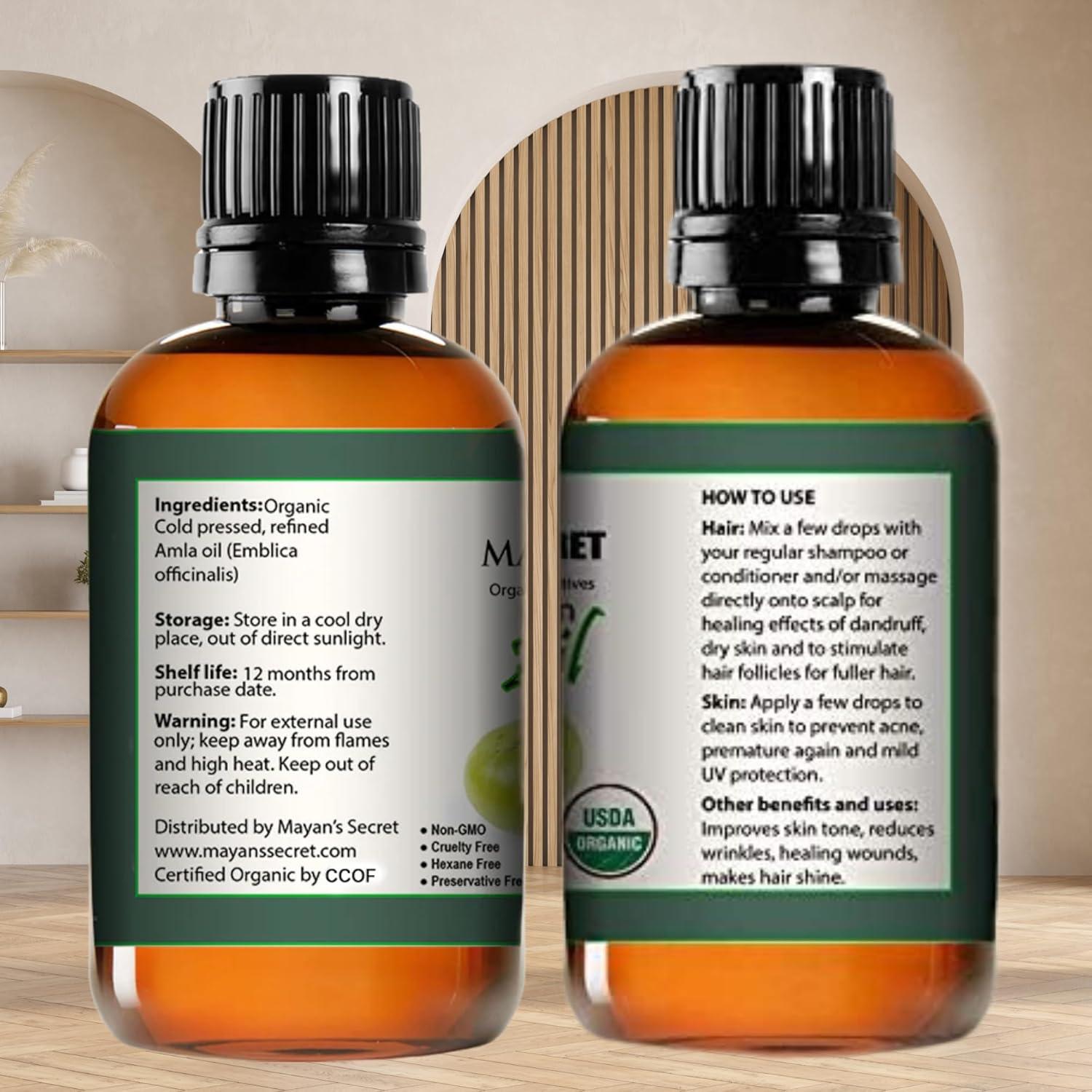 Aceite de Amla Puro Secreto Maya 118ml Orgánico Prensado en Frío