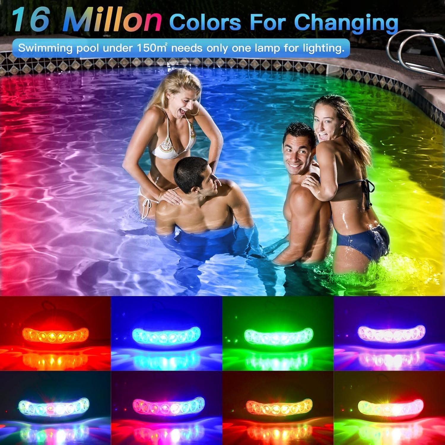 Luces de piscina sumergibles Plomixius 18W RGB IP68 APP