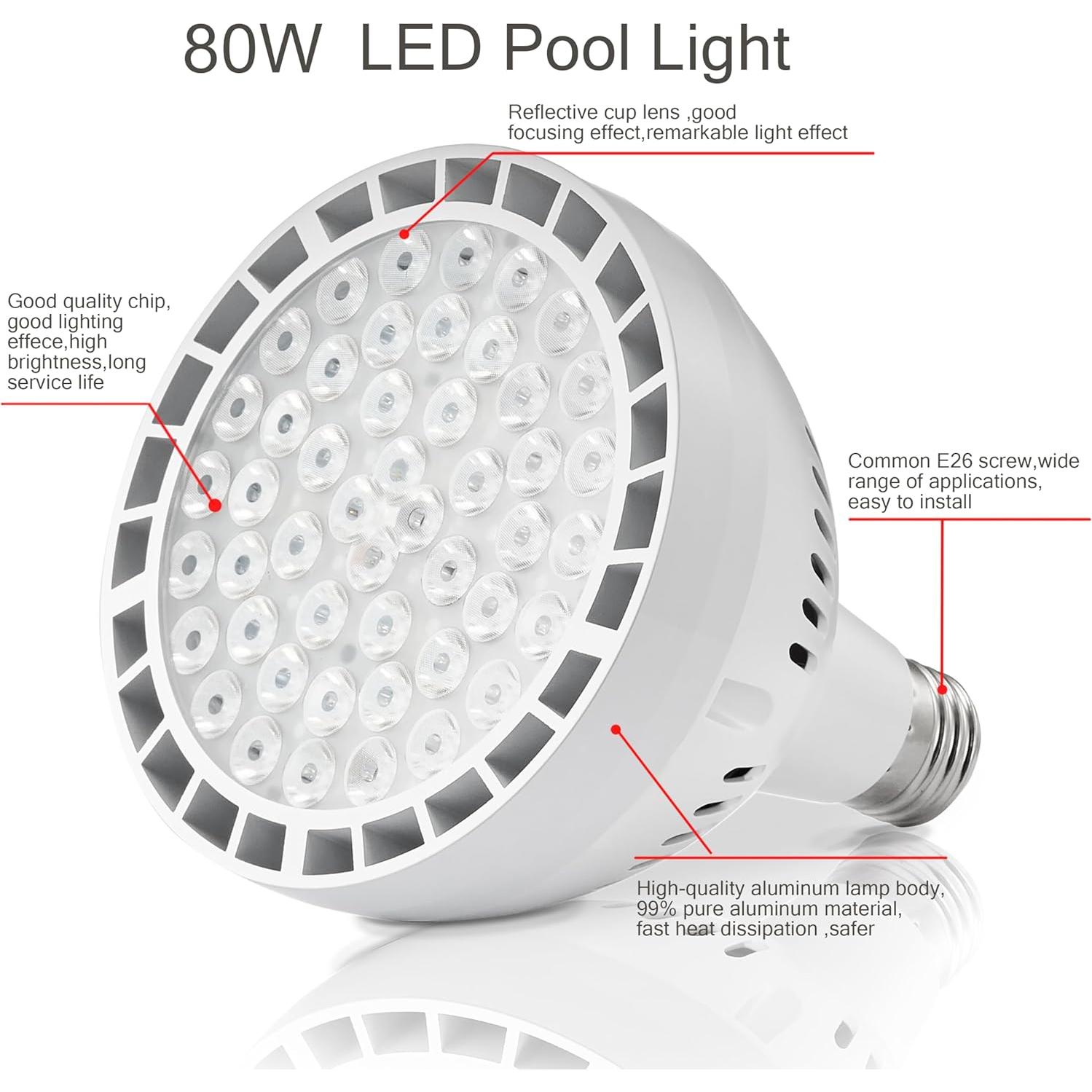 Bombilla LED para Piscina 80W HYMIOR 8500LM 6500K