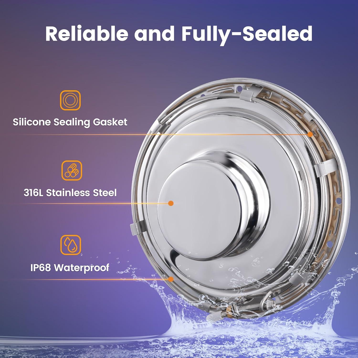 Luz LED Inteligente SURAIELEC 12V 35W para Piscina 10"