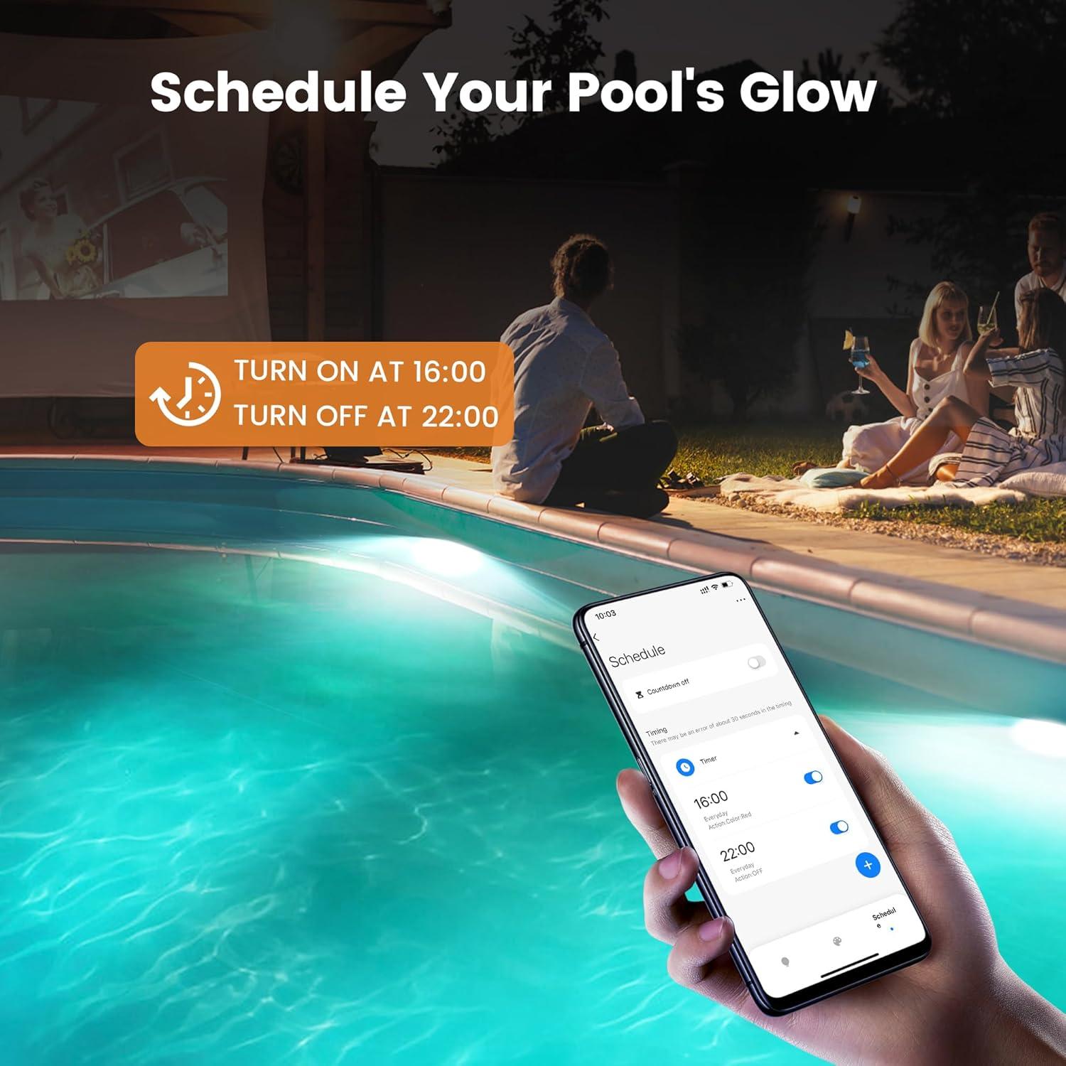 Luz LED Inteligente SURAIELEC 12V 35W para Piscina 10"