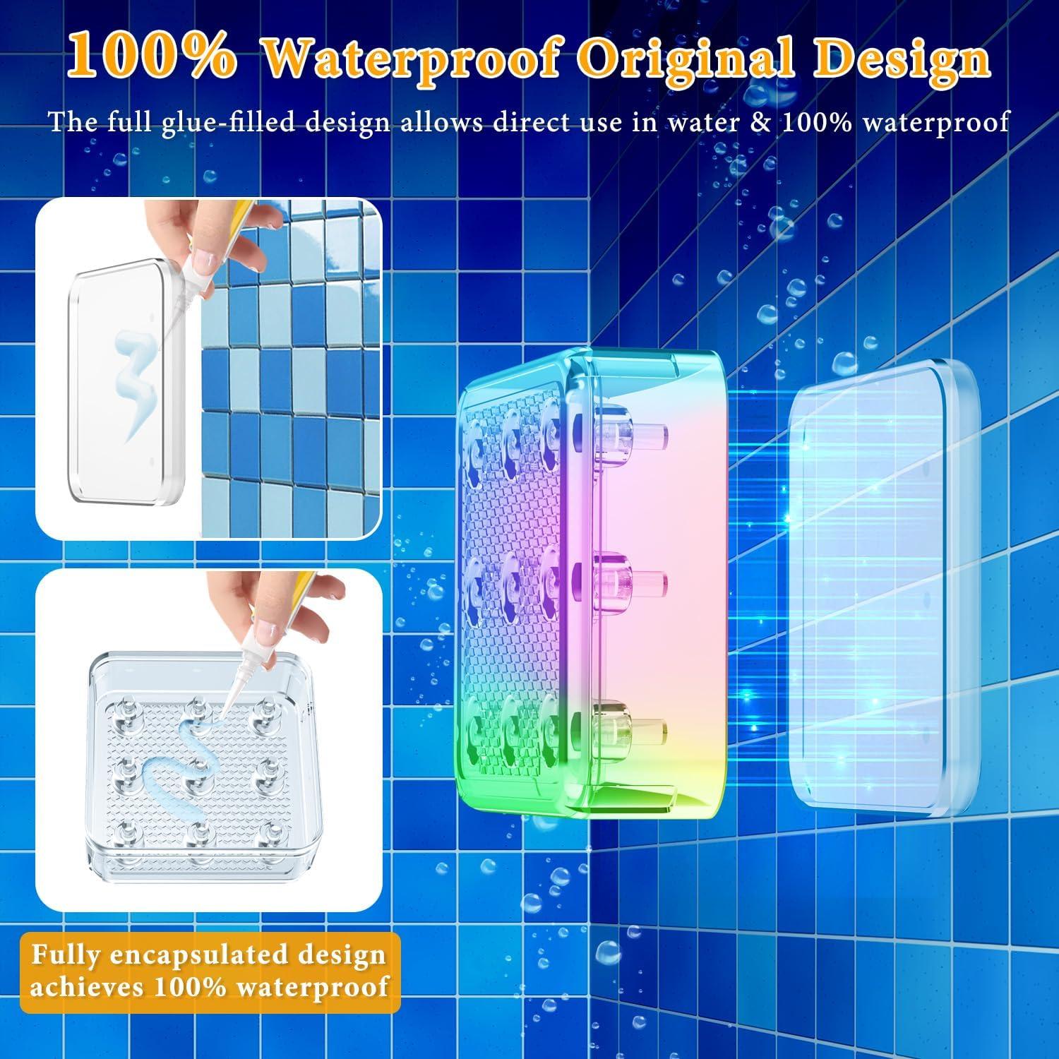 Luces de piscina solares Yichuke 2-Pack LED 16 colores