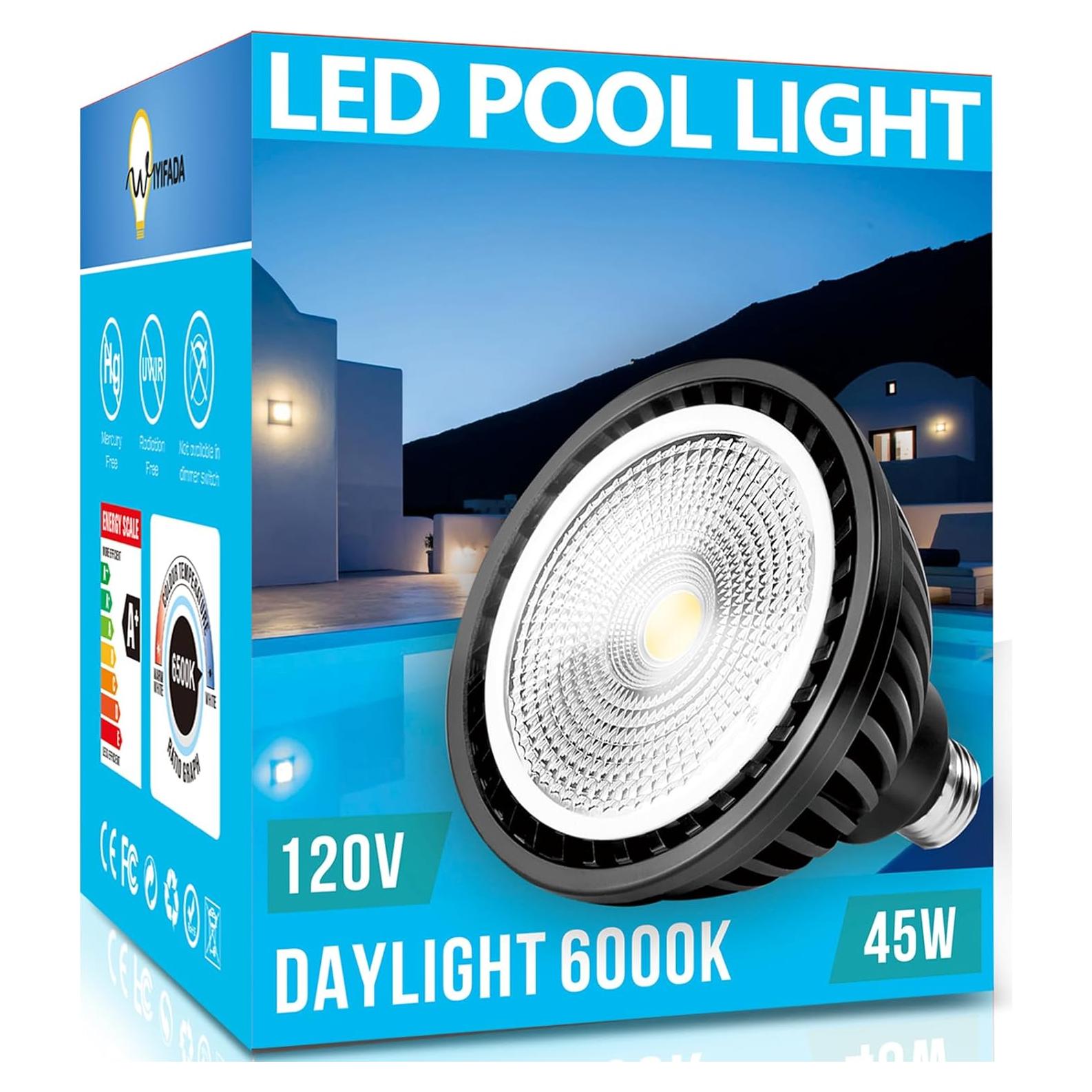 Bombilla LED para Piscina Wiyifada 45W 6000K E26