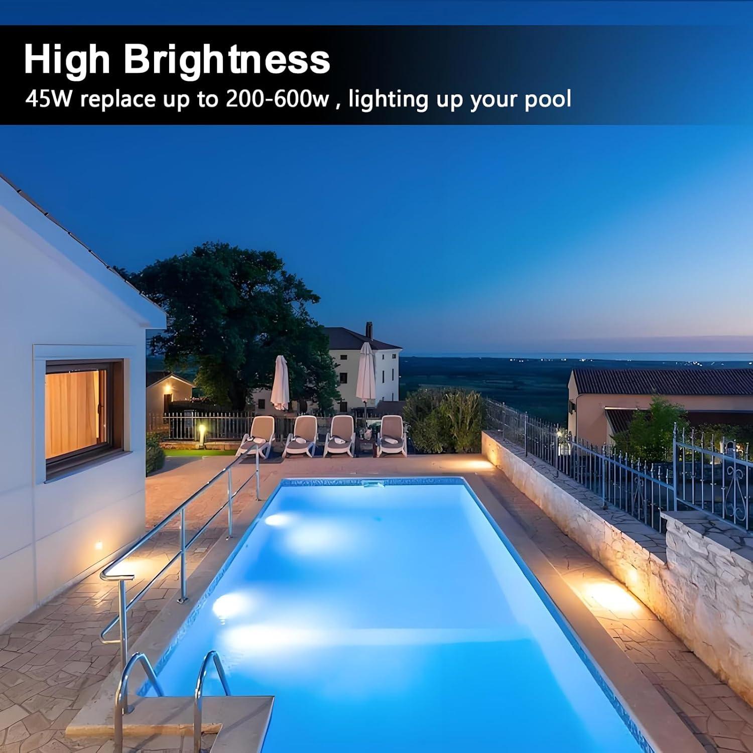 Bombilla LED para Piscina Wiyifada 45W 6000K E26