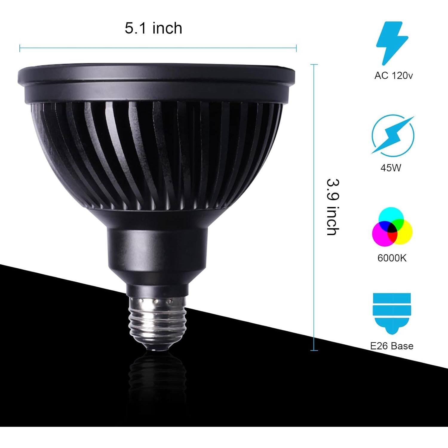 Bombilla LED para Piscina Wiyifada 45W 6000K E26